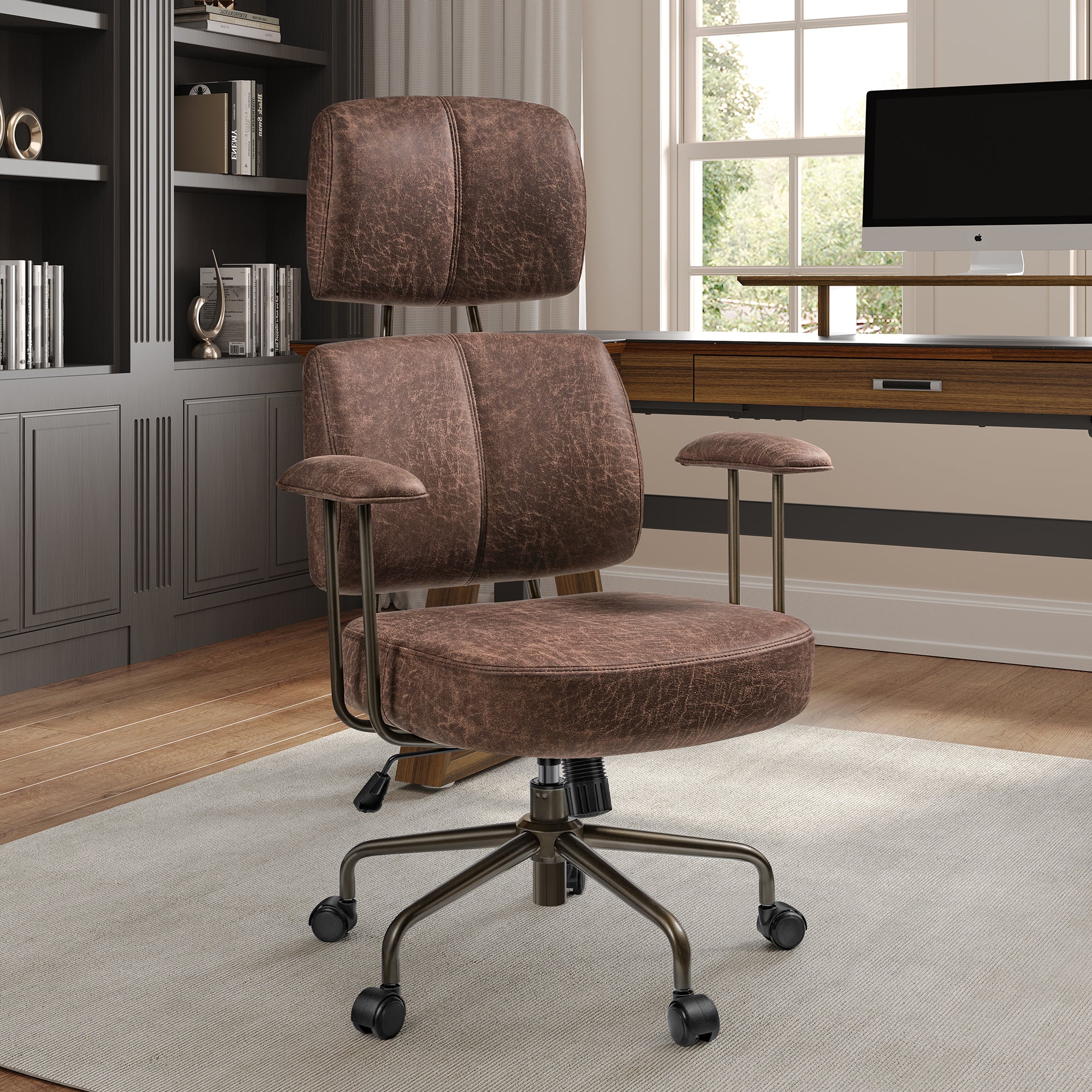 Ultra Soft Adjustable Office Chair with Lumbar Support - Ergonomic Desk Chair for Home & Office - Perfect for Long Hours of Sitting & Work from Home