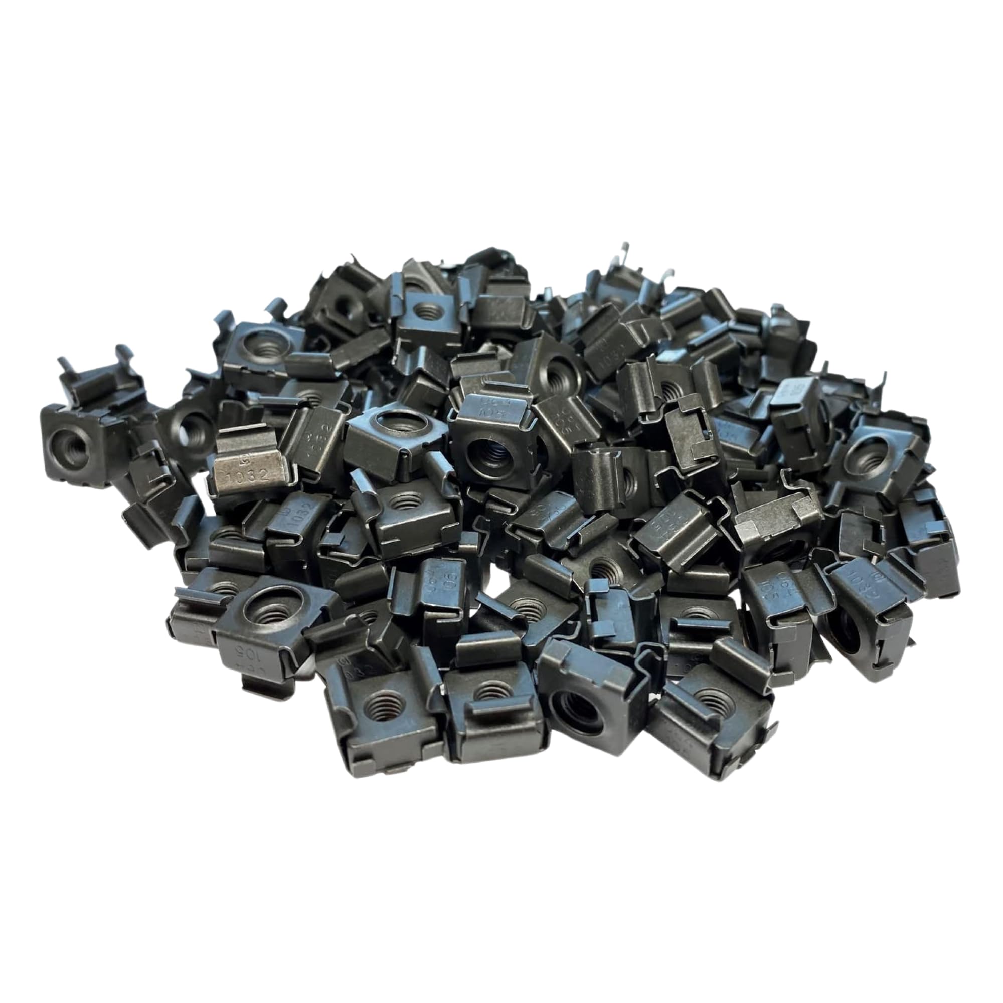 RackGold® Black 10-32 Cage Nuts - 100 Pack for Server Rack, Network Cabinet & Data Center Installation