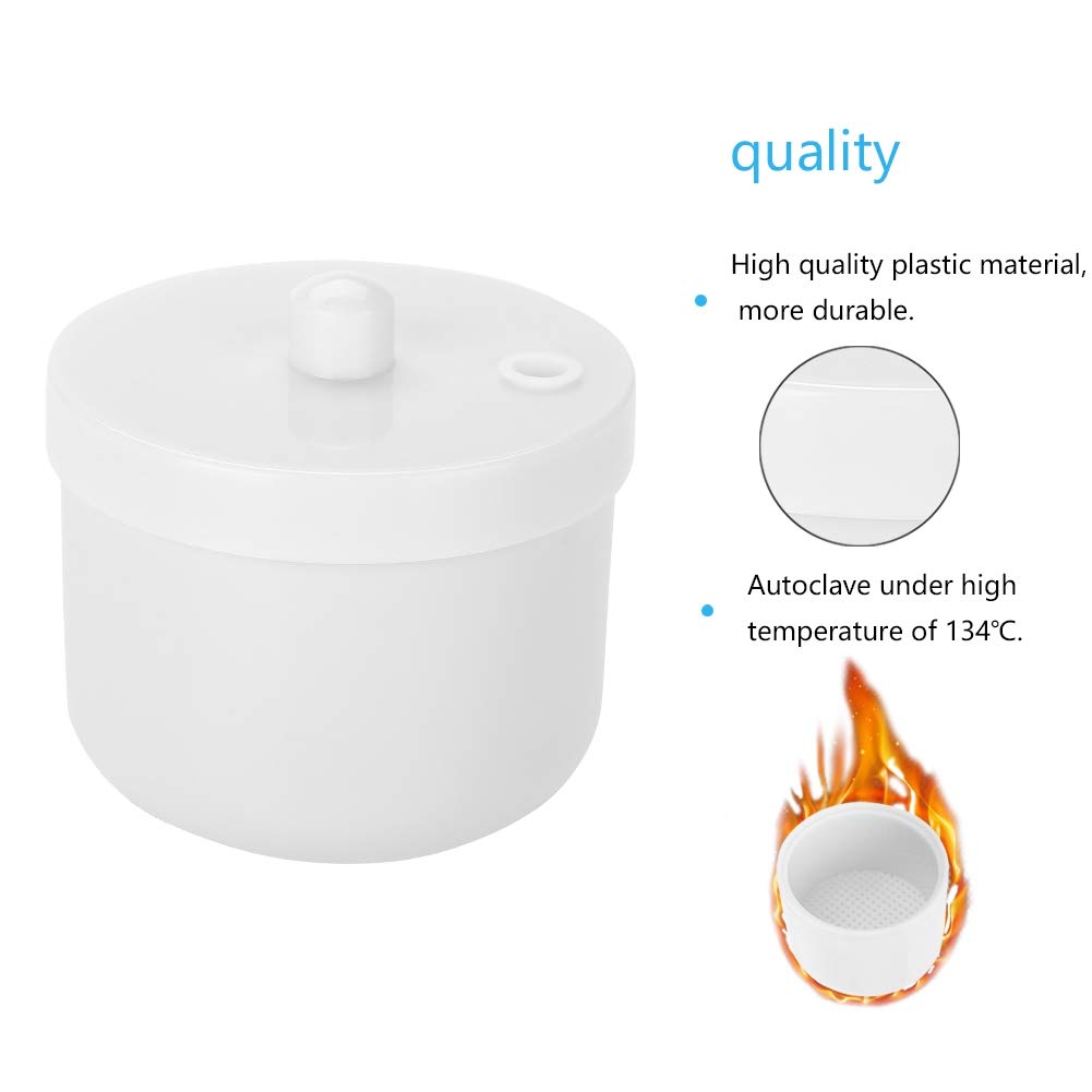 UV Nail Tool Sterilizer Box - Professional Manicure Disinfection Container for Nail Art Accessories | Portable Sanitizing Tray for Salon & Home Use | White Round Sterilization Case (Great for Nail Salons, Home Manicures & Travel Hygiene)