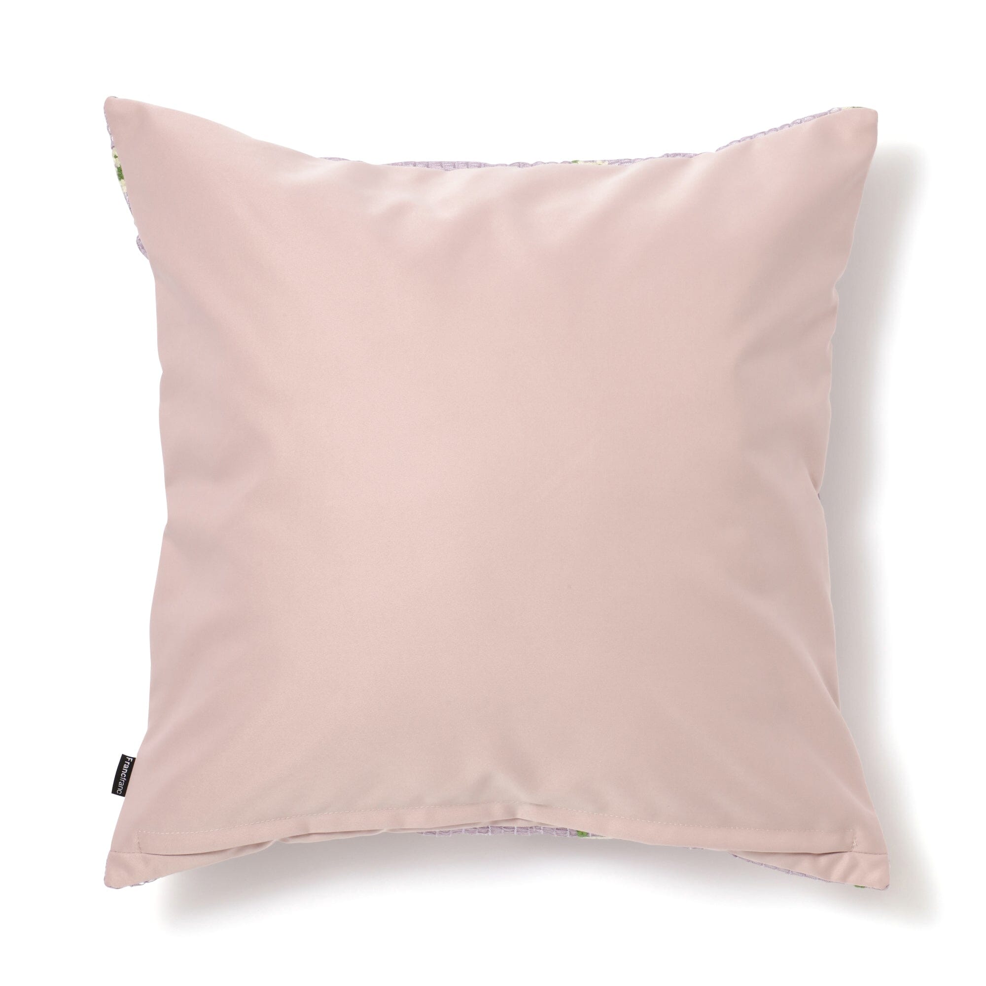 Elegant Purple Flower Embroidery Gathered Cushion Cover 18x18 Inch - Perfect for Sofa, Bedroom Decor and Home Accents