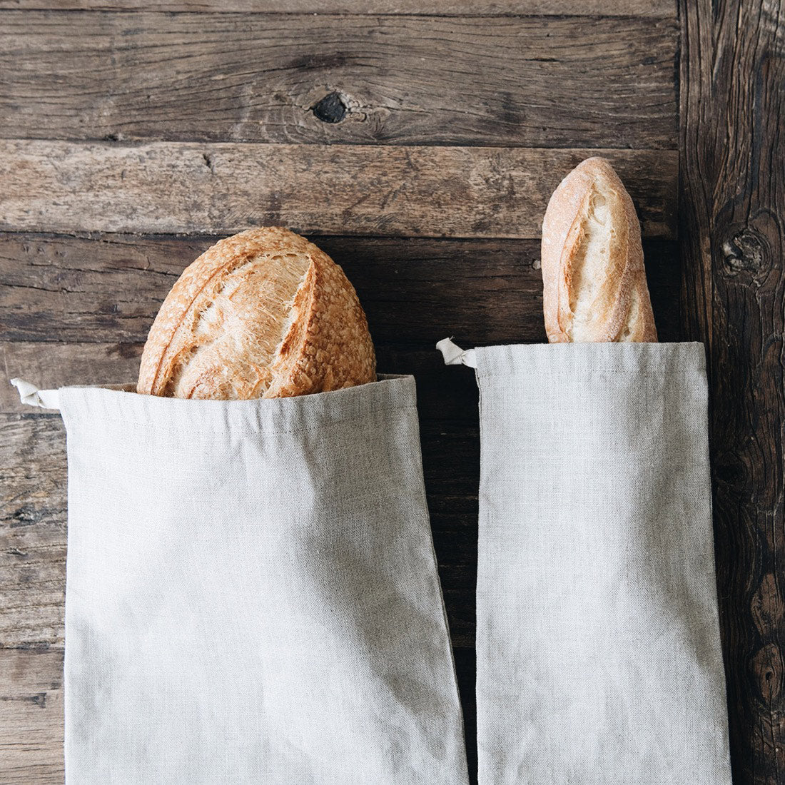 Organic Linen Bread Storage Bag - Reusable Cotton Loaf Keeper for Fresh Homemade Bread - Perfect for Kitchen, Picnics, and Camping