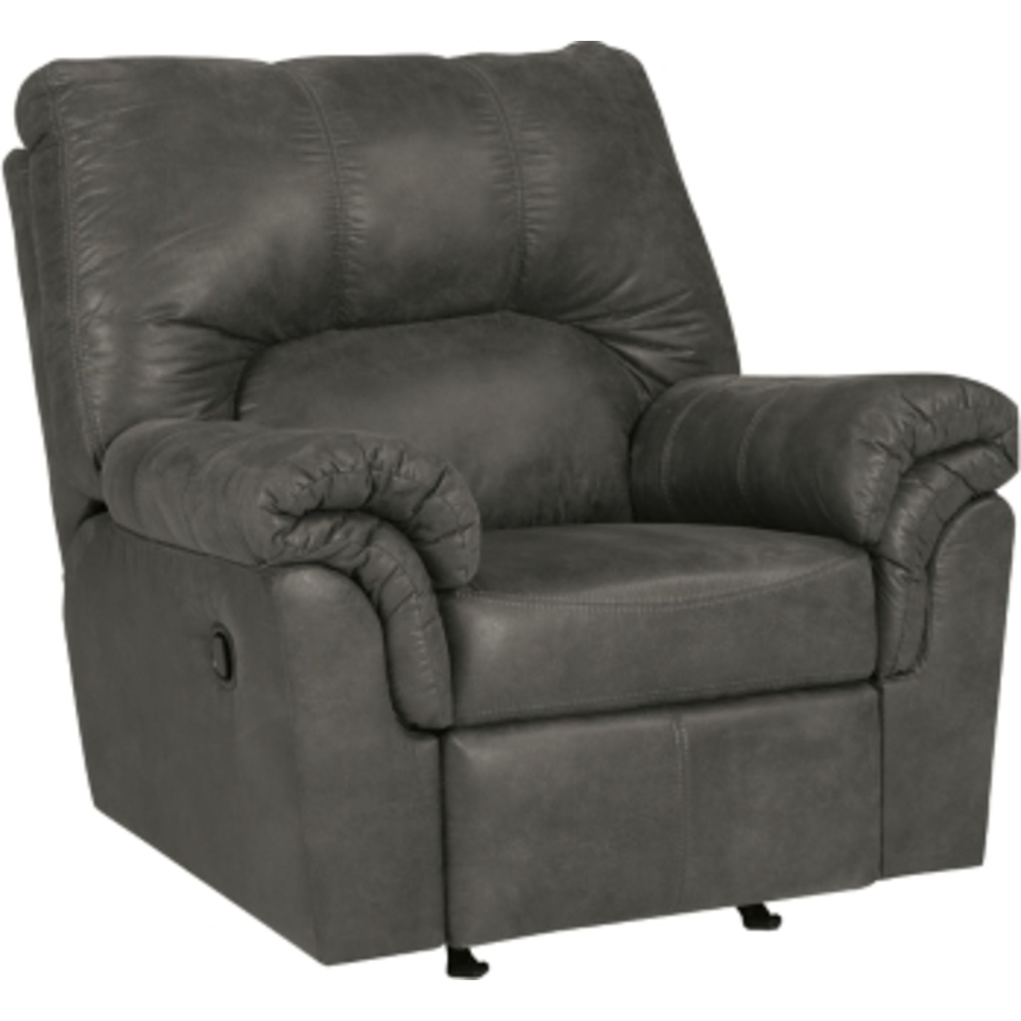 Bladen Rocker Recliner Chair - Comfortable Rocking Recliner with Padded Cushions, Slate Gray Fabric - Perfect for Living Room, Bedroom & Nursery Relaxation