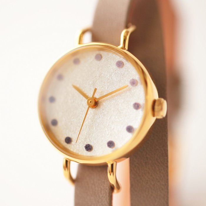 Elegant Japanese Handmade Women's Wristwatch in Wisteria Purple - Perfect for Office, Date Night & Special Occasions
