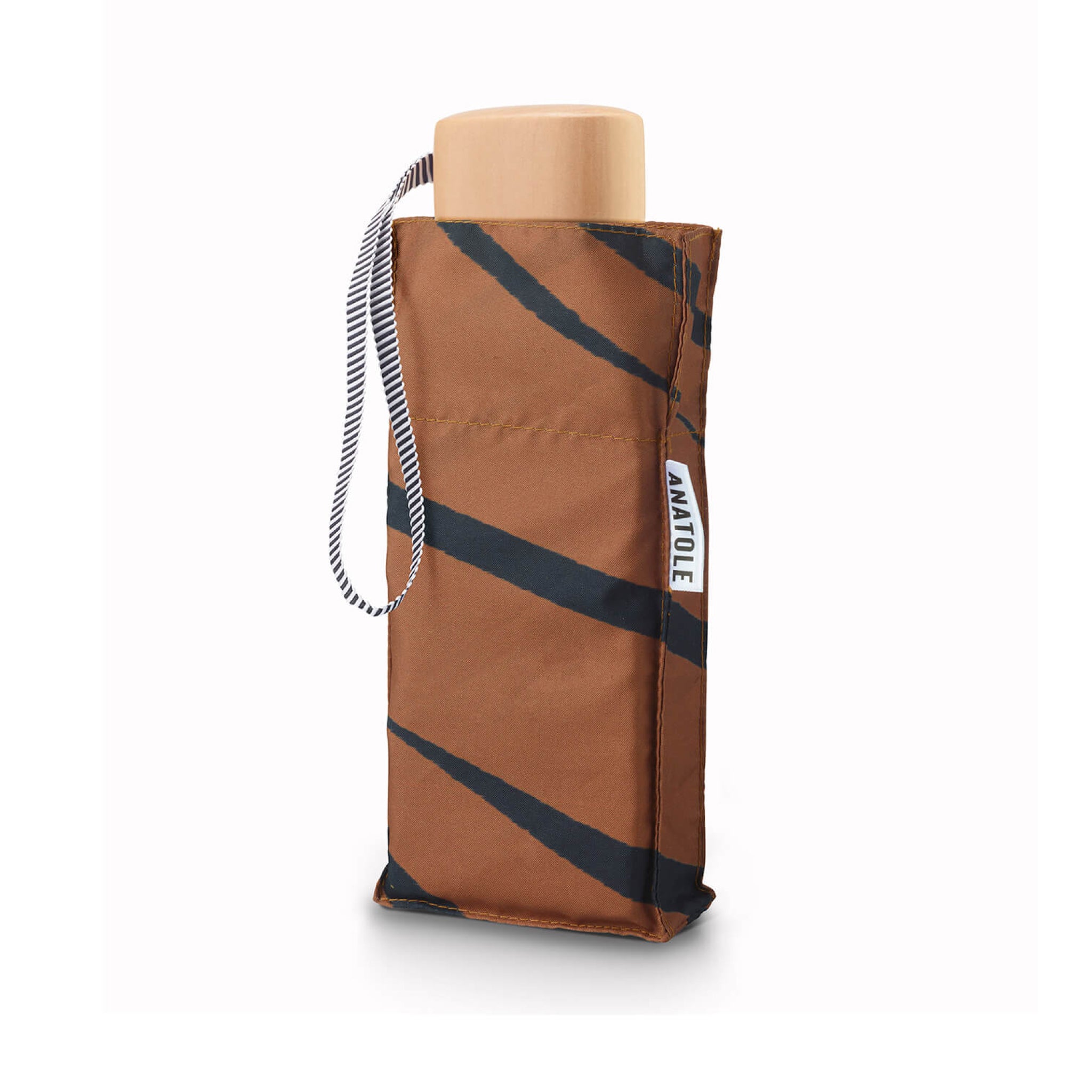 ANATOLE Tiger Print Umbrella - Windproof & Waterproof Compact Folding Travel Umbrella for Men & Women - Perfect for Rainy Days, Outdoor Adventures & Travel