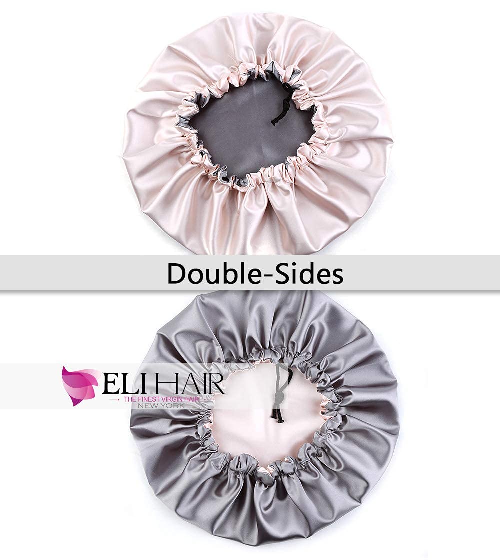 ELIHAIR Adjustable Silk Sleep Cap for Women - Reversible Double Layer Satin Bonnet for Night Sleeping, Hair Protection & Styling - Perfect for Curly, Natural, and Afro Hair Care at Home or Travel