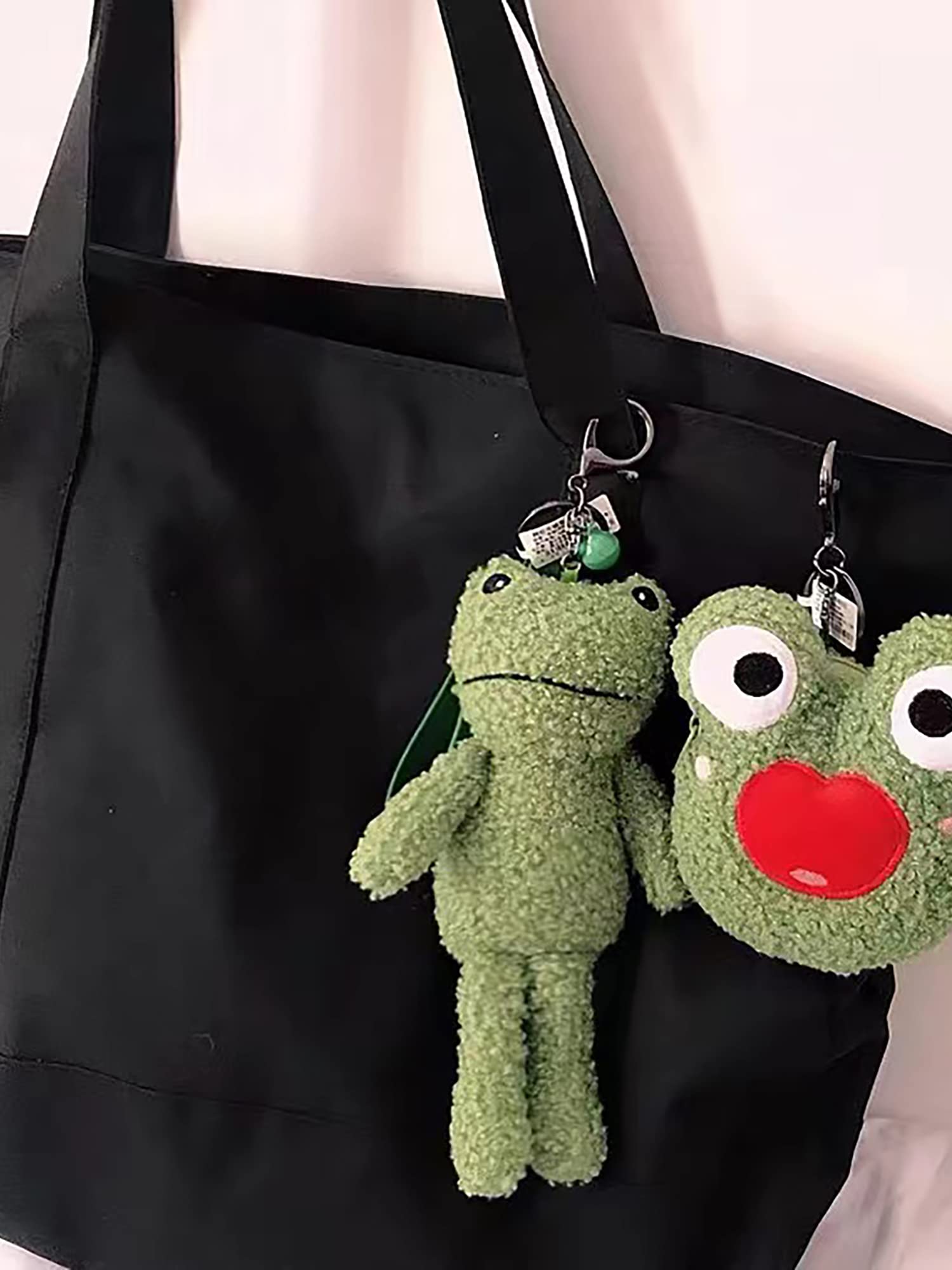 Adorable Frog Plush Keychain - Kawaii Cute Keyring Accessories for Backpacks, Bags, Purse & Car Keys | Perfect Birthday, Christmas, Valentine's Day Gift for Men & Women | Great for Everyday Use, Travel & Key Organization