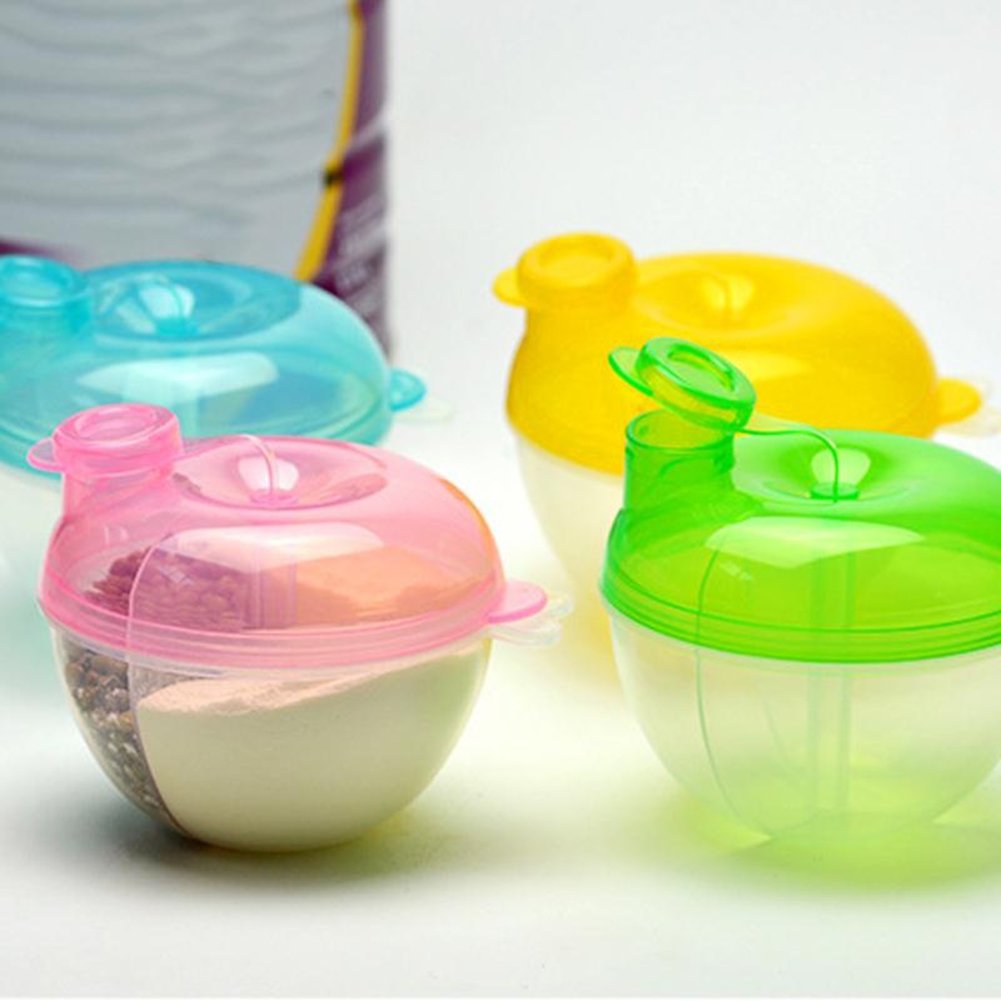Gemini_mall® Baby Food Storage Container with Powder Dispenser - BPA-Free, Leak-Proof, Stackable for Formula, Snacks & Breast Milk (Blue) | Perfect for Daycare, Travel & On-the-Go Feeding