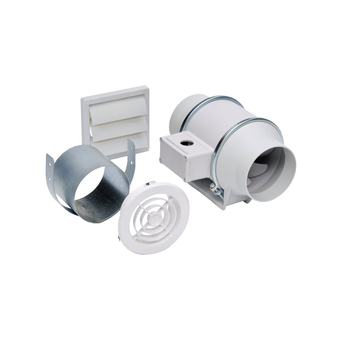 6 Inch Mixed Flow Duct Fan - High CFM Ventilation for Home, Grow Room & Commercial Use - Quiet & Energy Efficient HVAC Exhaust Fan