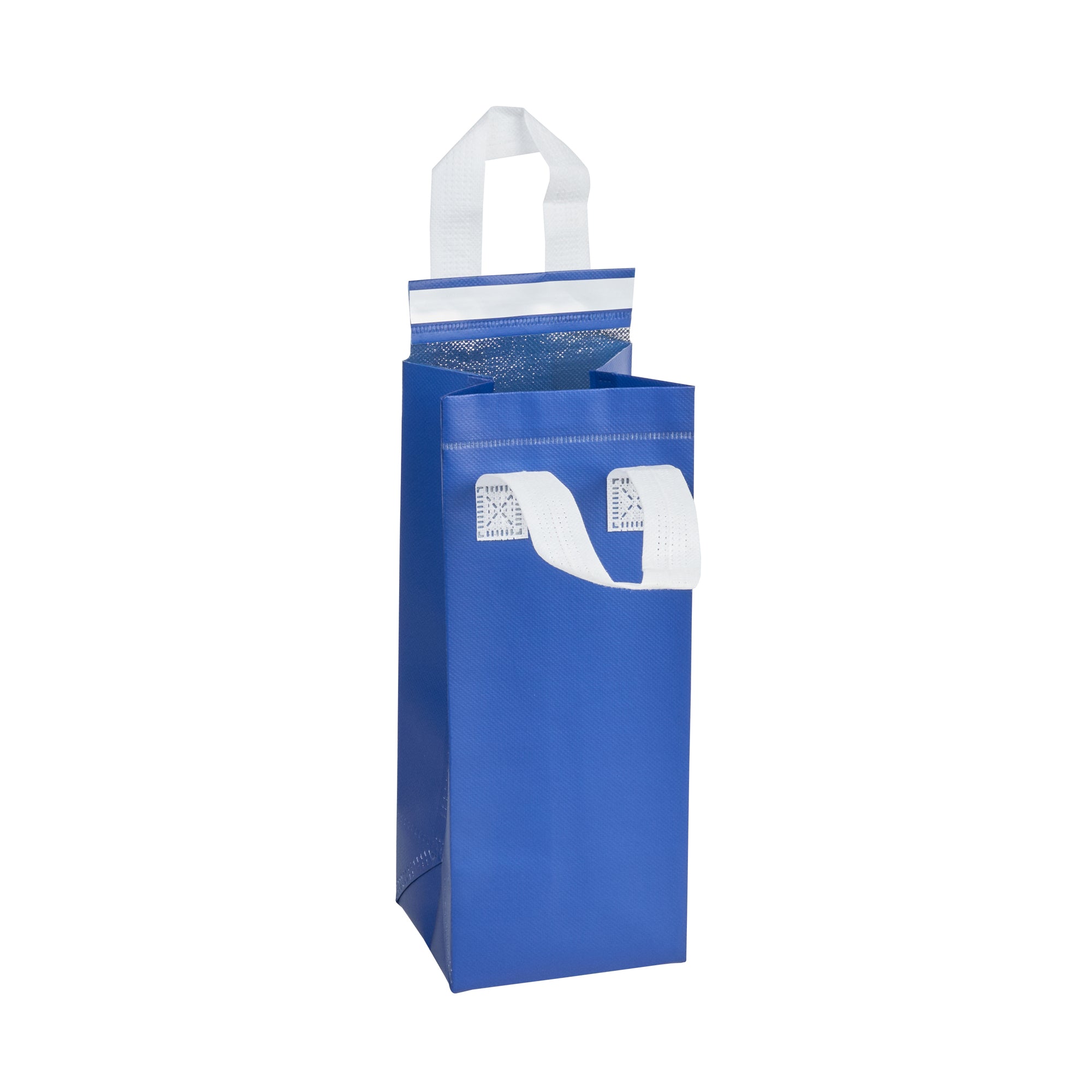 Blue Insulated Take Out Bags - Tamper Evident Food Delivery Bags (4.75