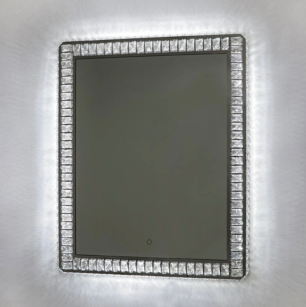 Dream Rectangle LED Mirror - Vanity Makeup Mirror with Touch Screen & Adjustable Brightness for Bathroom, Bedroom, Dressing Room