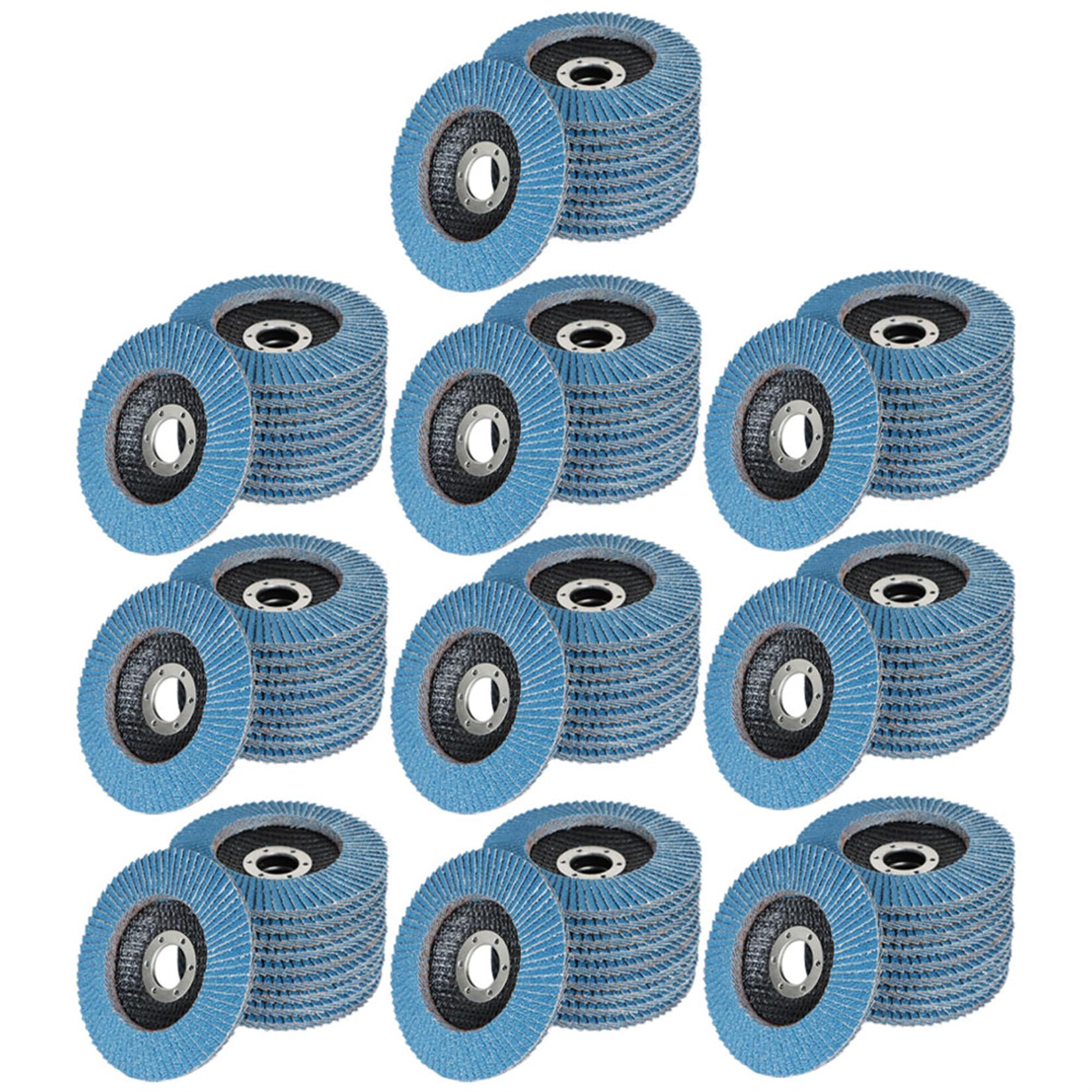 100 Pcs 4-1/2 x 7/8 Inch 40 Grit Zirconia Flap Discs - Grinding Wheel & Abrasive Sanding Disc for Metal, Wood & Paint Removal - Perfect for Angle Grinders & DIY Projects