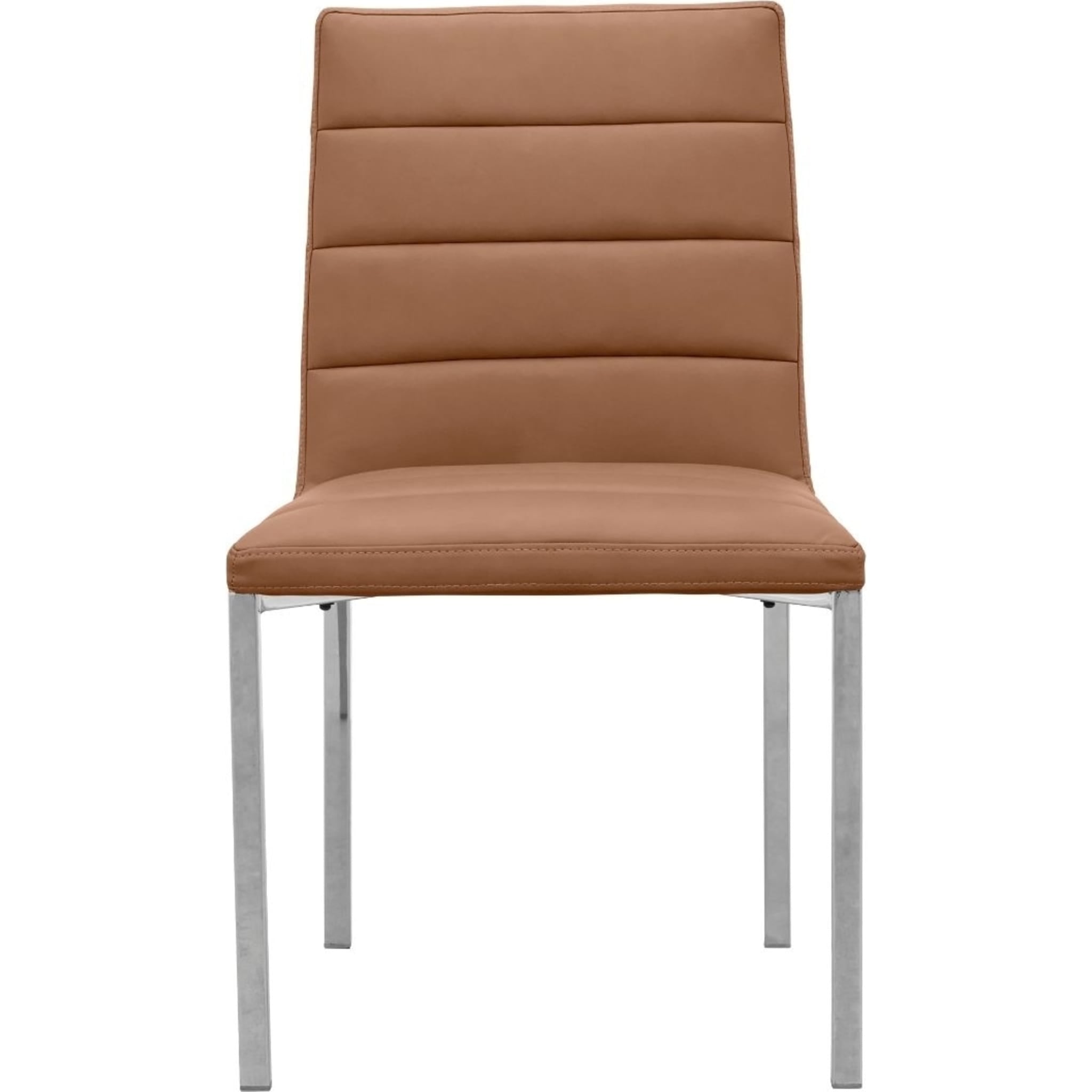 Amalfi Metal Back Dining Chair in Cognac Leather - Modern Kitchen & Dining Room Furniture for Home & Restaurant Use