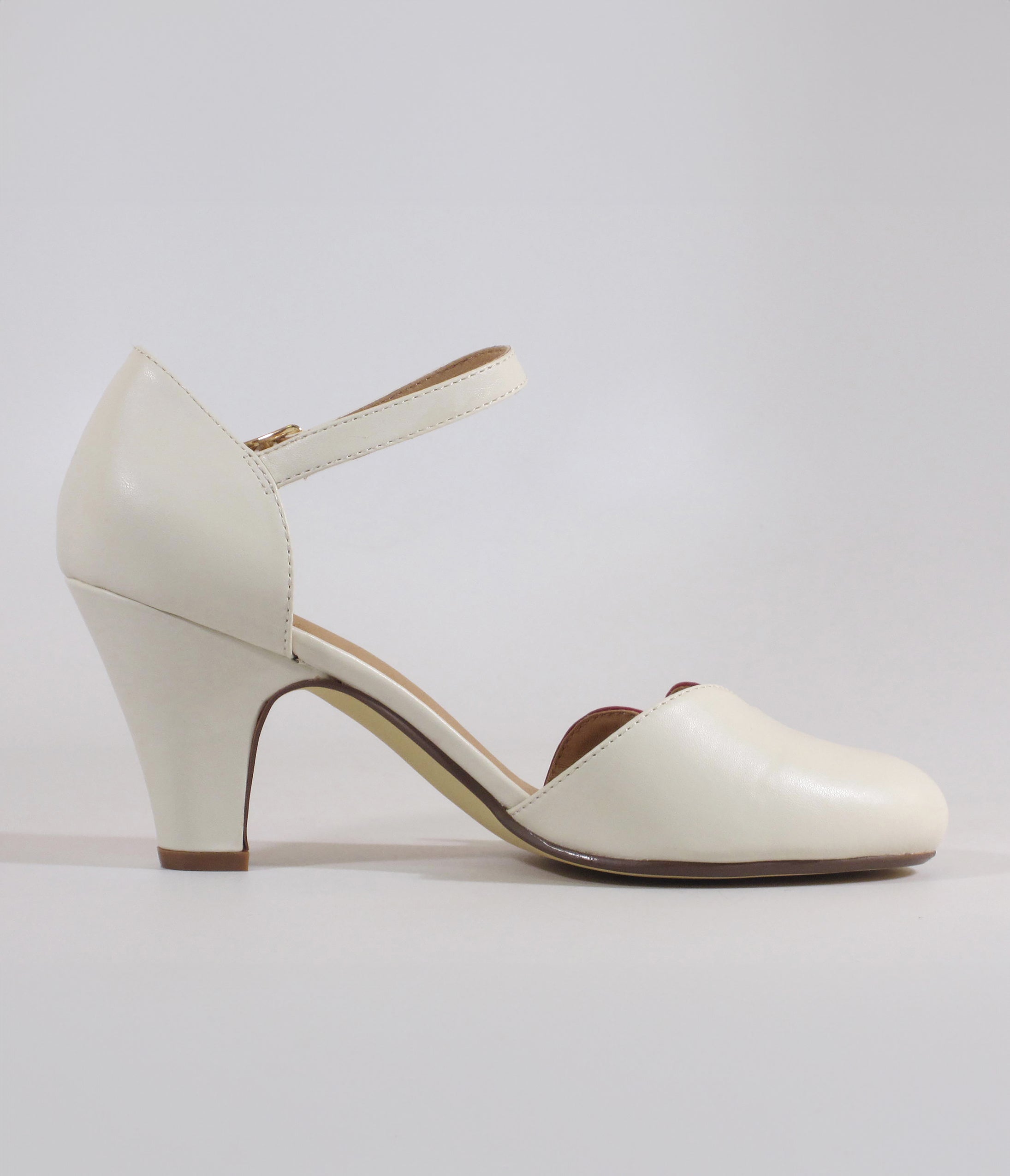 Chelsea Crew Red & Bone Lover Pumps - Women's Fashion High Heels for Party, Wedding & Evening Events