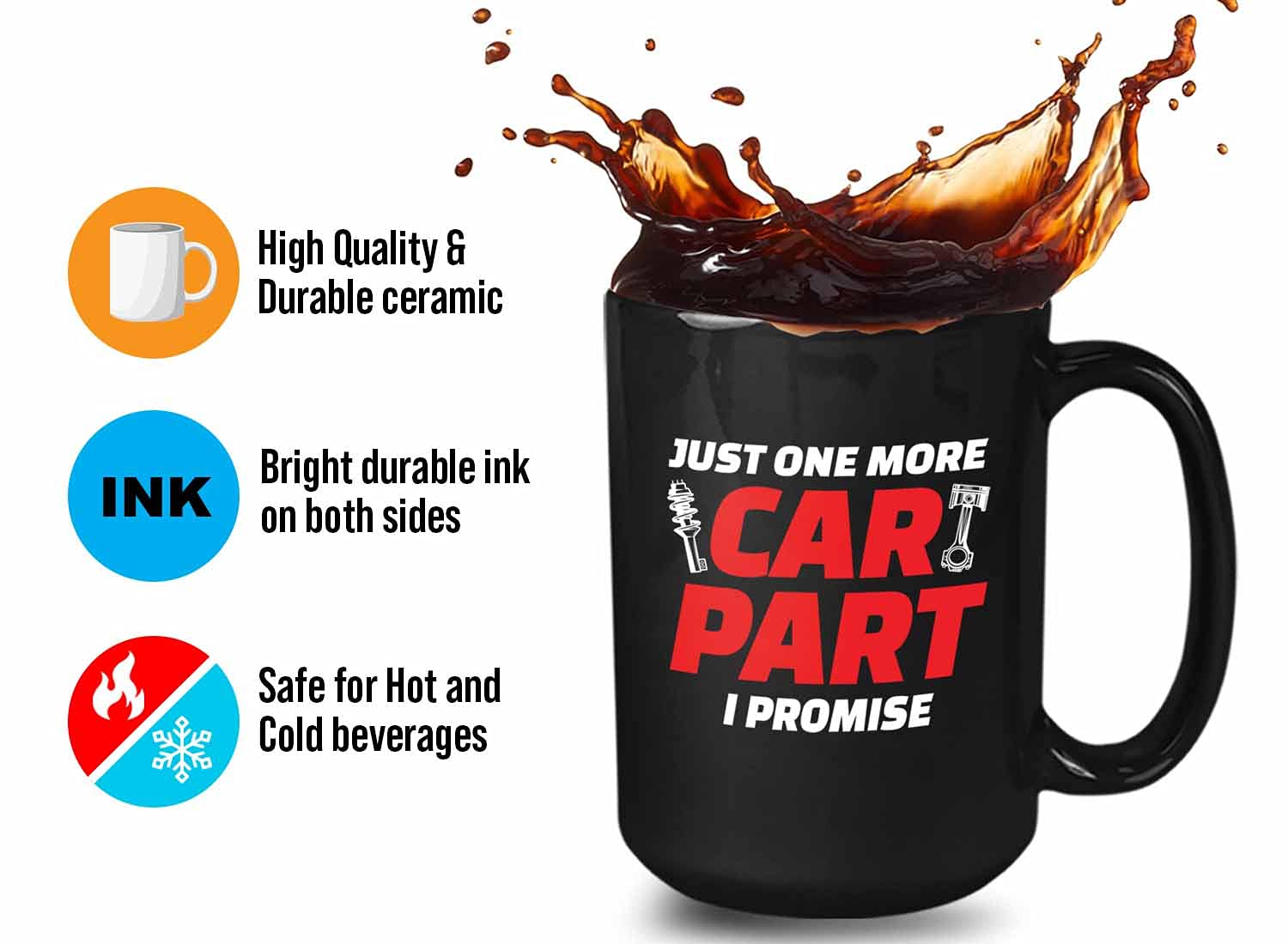 Funny Bubble Hugs Car Guy Coffee Mug 15oz Black - Perfect Gift for Car Lovers, Mechanics & Racing Enthusiasts - Ideal for Garage, Workshop & Office Use
