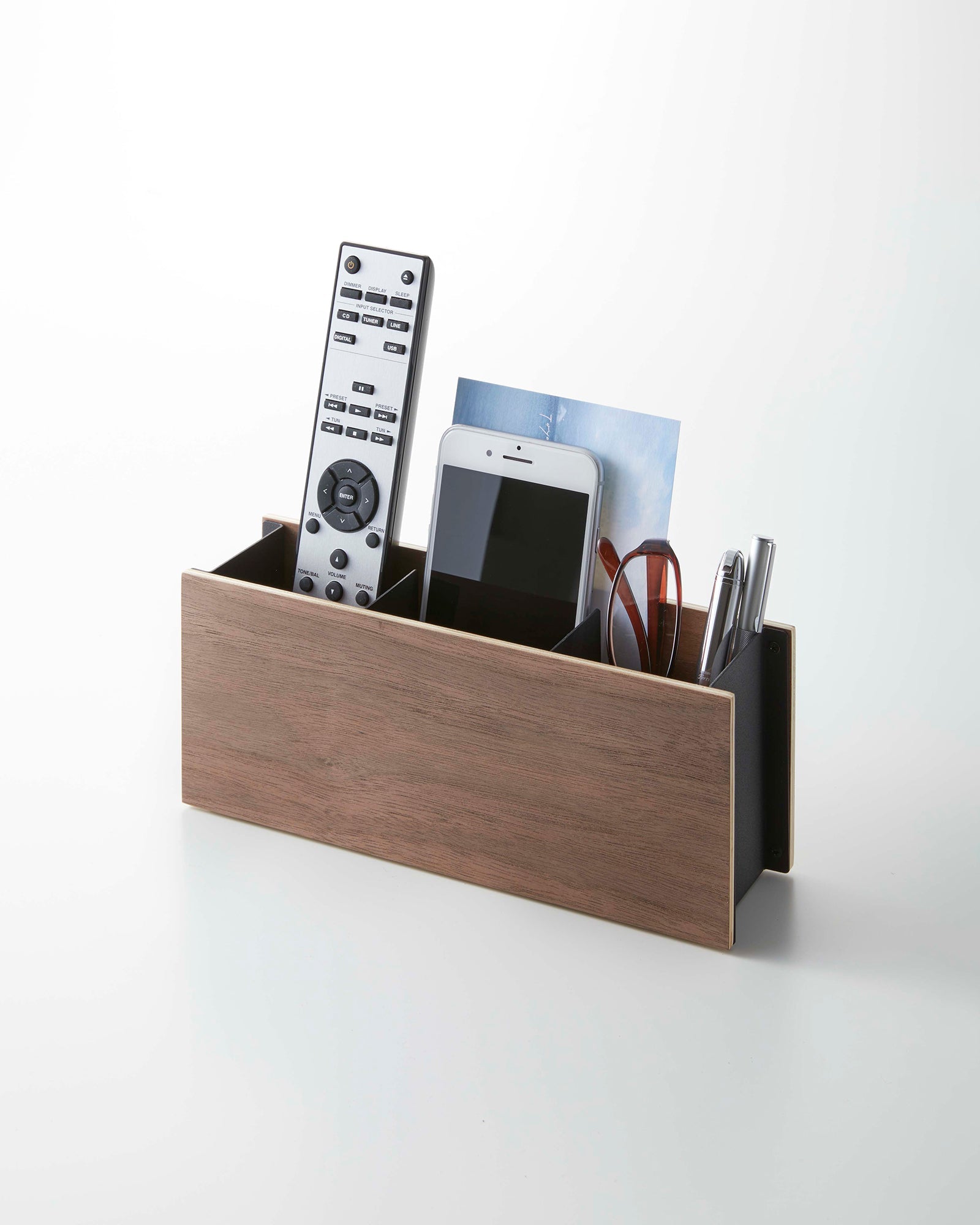 Premium Steel & Wood Desk Organizer - 2 Sizes (Small & Large) for Office, Home & Workspace Organization