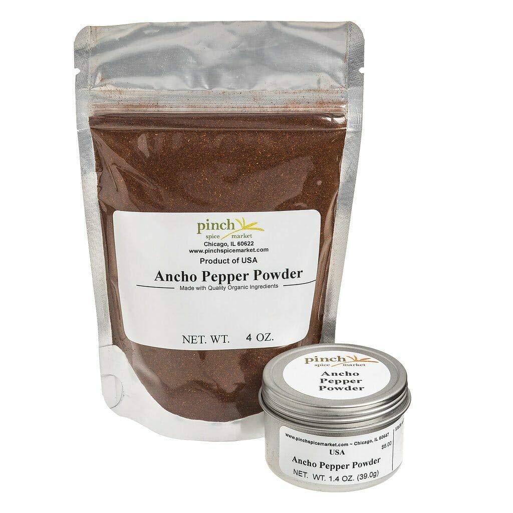 Organic California Grown Ancho Chili Powder 4oz - Premium Mild Mexican Spice for Cooking, Seasoning & BBQ - Perfect for Tacos, Soups & Meat Rubs