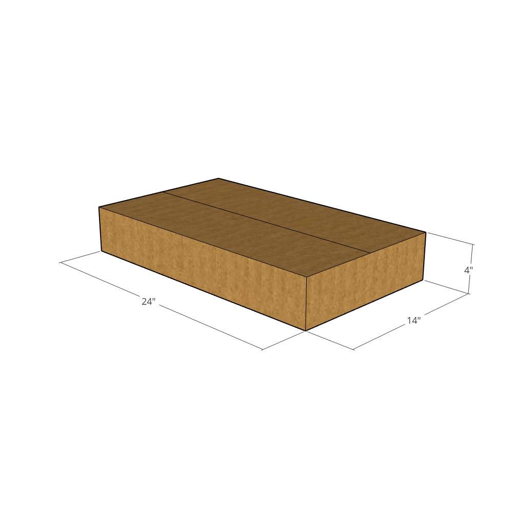 24x14x4 Inches 32 ECT New Corrugated Shipping Boxes - Heavy Duty Moving & Storage Boxes for Ecommerce, Packing, Shipping, and Home Organization