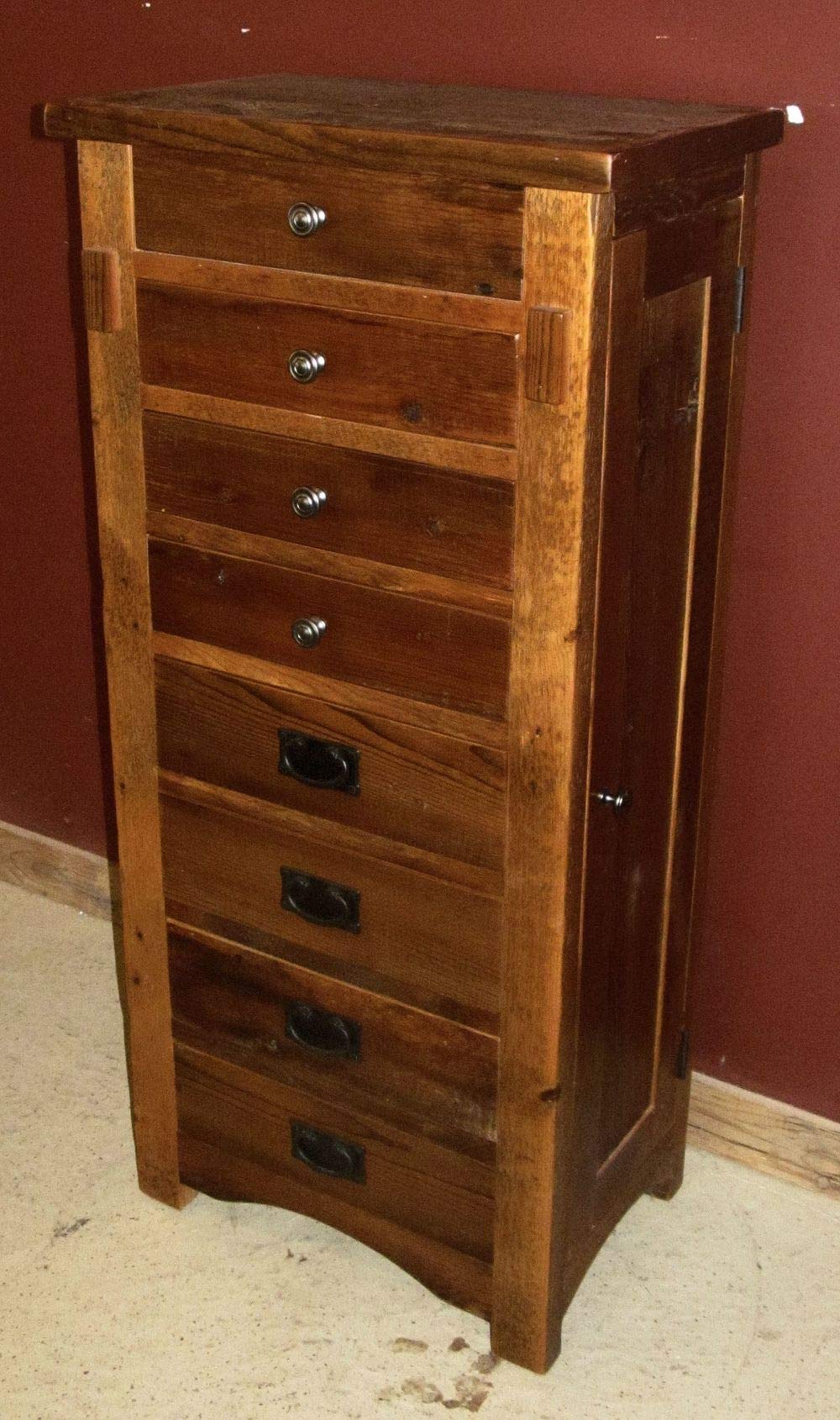 Handcrafted Barn Wood Jewelry Box - Rustic Wooden Storage Chest for Necklaces, Rings & Earrings - Perfect for Home Decor, Gift Giving & Organizing Jewelry