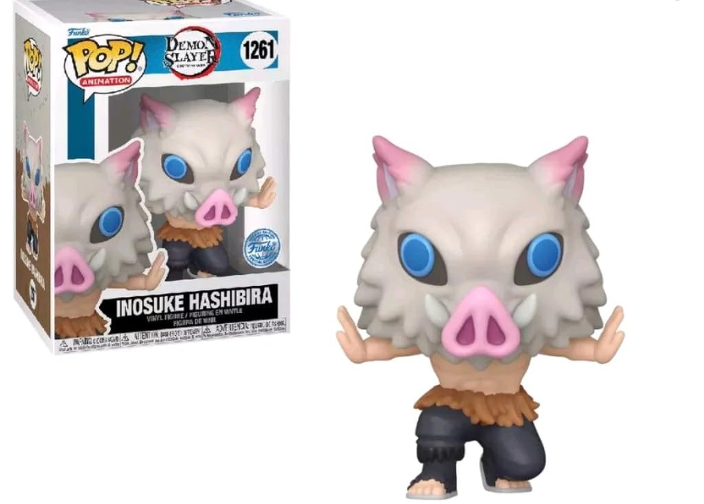 Demon Slayer Inosuke Hashibira #1261 Funko Pop Vinyl Figure - Anime Collectible for Fans, Home Decor & Gift for Anime Lovers
