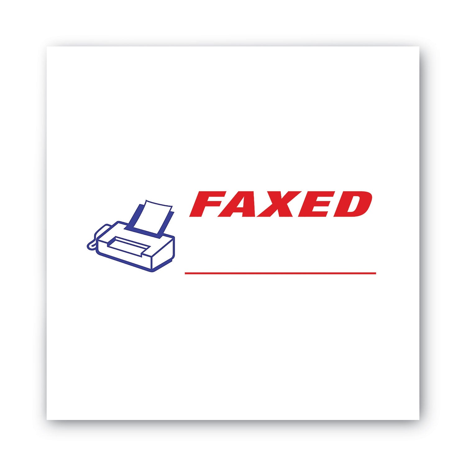 ACCUSTAMP2® Pre-Inked Shutter Stamp - Red & Blue Ink - Self-Inking FAX Stamp - 1.63