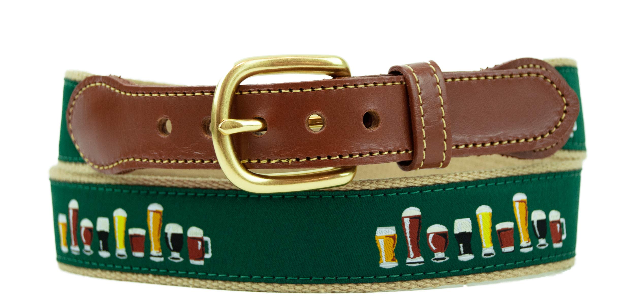 Leather Man Ltd Genuine Leather Craft Beer Belt – Durable & Stylish Belt for Beer Enthusiasts – Perfect for Breweries, Beer Festivals & Casual Wear