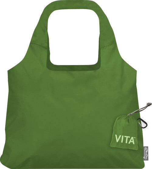 Fenigo ChicoBag Vita Reusable Shopping Tote - Pale Green | Eco-Friendly Foldable Grocery Bag for Shopping, Travel & Daily Use