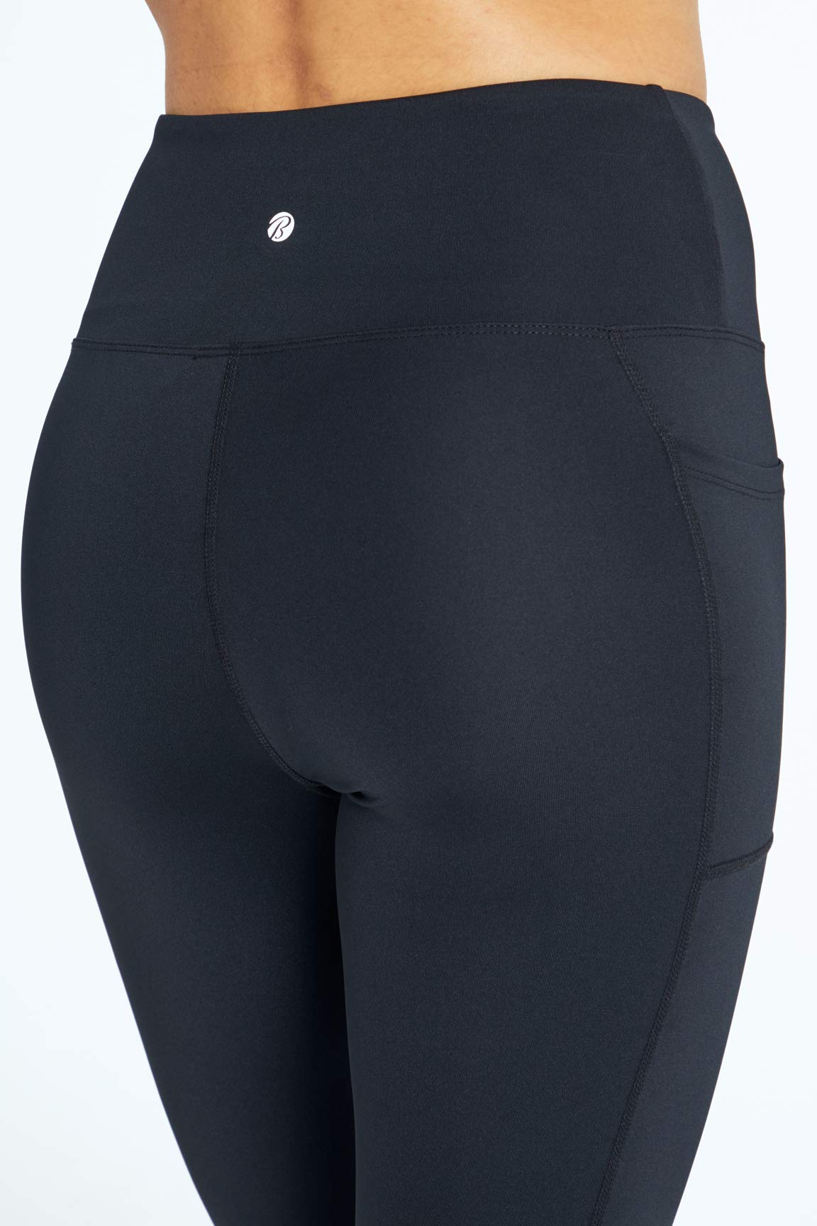 Bally Total Fitness High Rise Pocket Mid-Calf Leggings for Women - Yoga, Running & Workout - Stretchy Comfortable Athletic Pants with Side Pockets