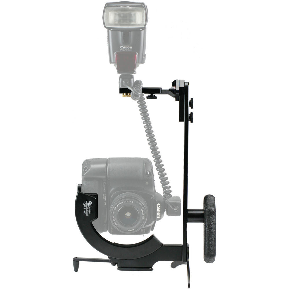 Custom QRS H2 Camera Rotation Bracket System with Handle - Professional Photography & Videography Mount for DSLR, Mirrorless, and Action Cameras - Perfect for Vlogging, Live Streaming, and Outdoor Shooting