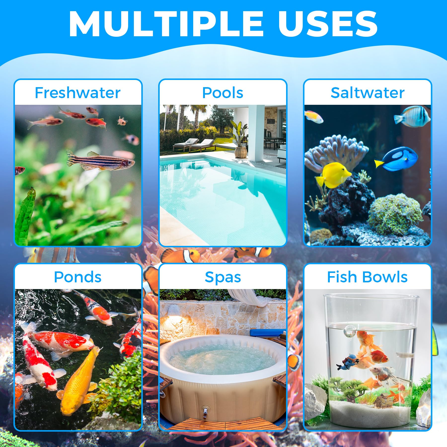 **50-Count Aquarium Phosphate Test Strips | Fast & Easy Freshwater & Saltwater Testing Kit | Monitor Water Quality for Fish Tanks & Ponds**
