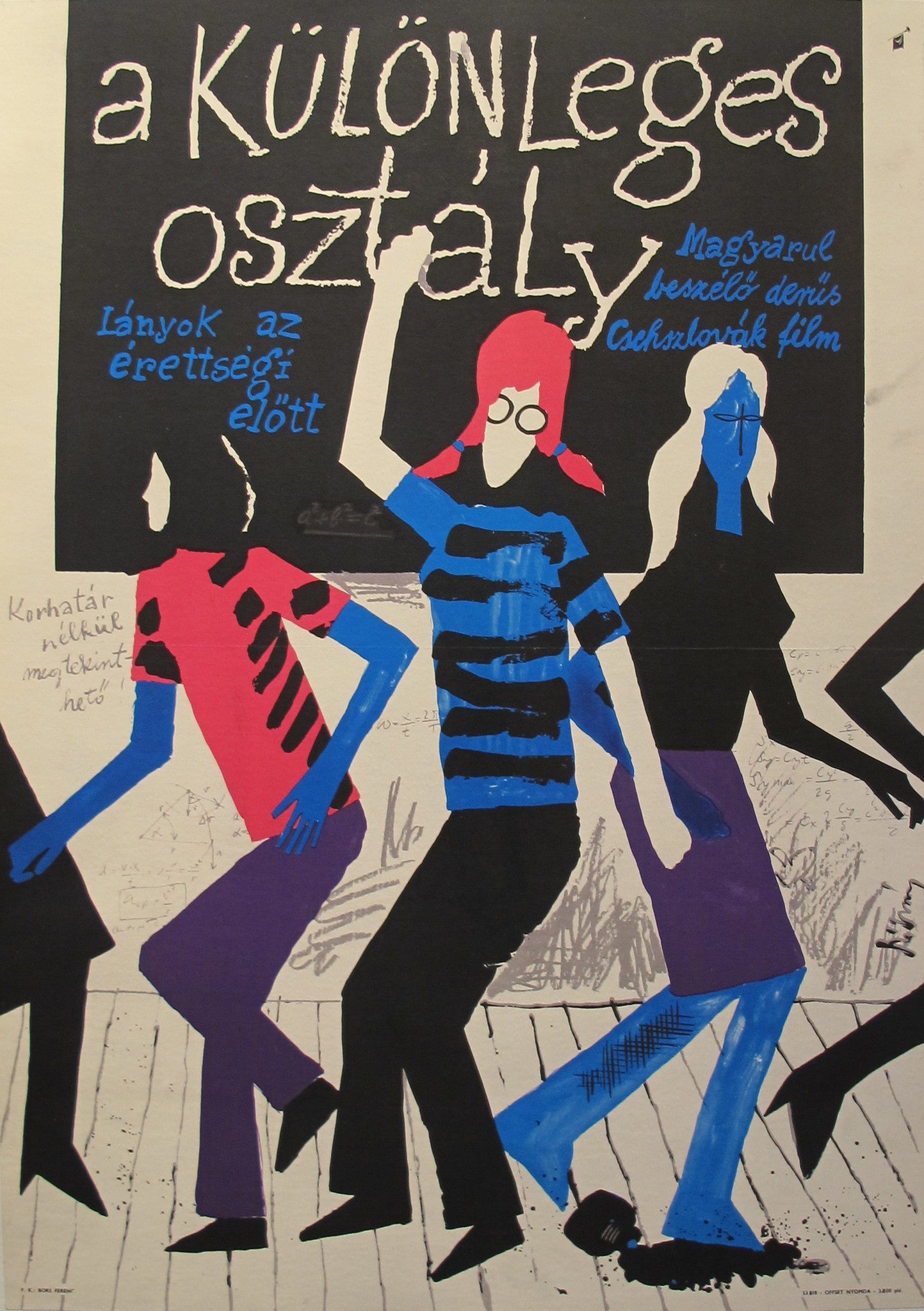 Vintage 1960s Hungarian Movie Poster - A Különleges Osztály (Special Class) by Ferenc Bors - Rare Collectible Film Memorabilia for Home Theater & Cinema Decor
