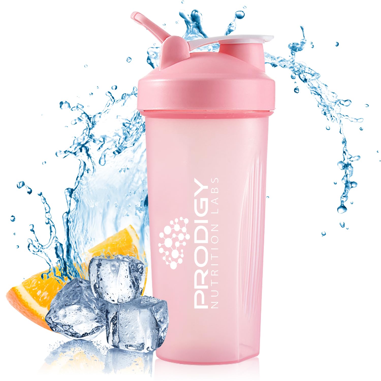 20oz Large Protein Shaker Bottle - BPA Free Mixing Cup for Protein Powder, Workout Supplements & Sports Drinks | Perfect for Gym, Fitness Training & Post-Workout Recovery | Leak-Proof Design for Athletes & Bodybuilders (Pink)