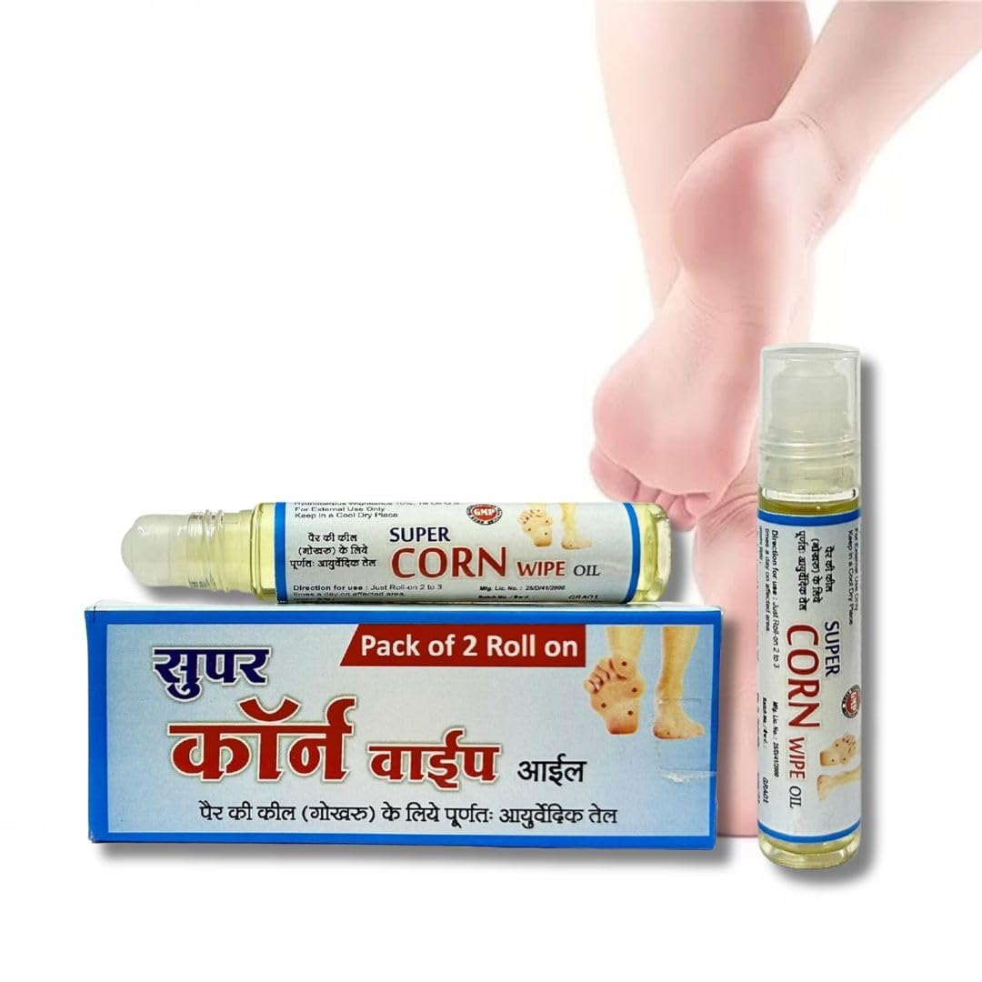 Super Corn Wash Callus Remover - 20ml Ayurvedic Foot Care Oil for Smooth Feet, Hard Skin & Plantar Wart Treatment | Natural Ingredients | Perfect for Pedicures, Cracked Heels & Dry Skin Relief