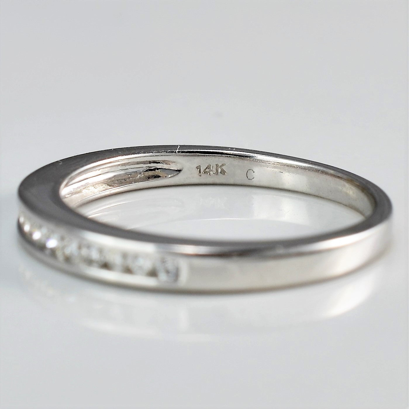 Channel Set Diamond Wedding Band - 0.15ctw Round Cut Diamond Ring - Size 7 - Perfect for Engagement, Anniversary & Bridal Jewelry Gifts