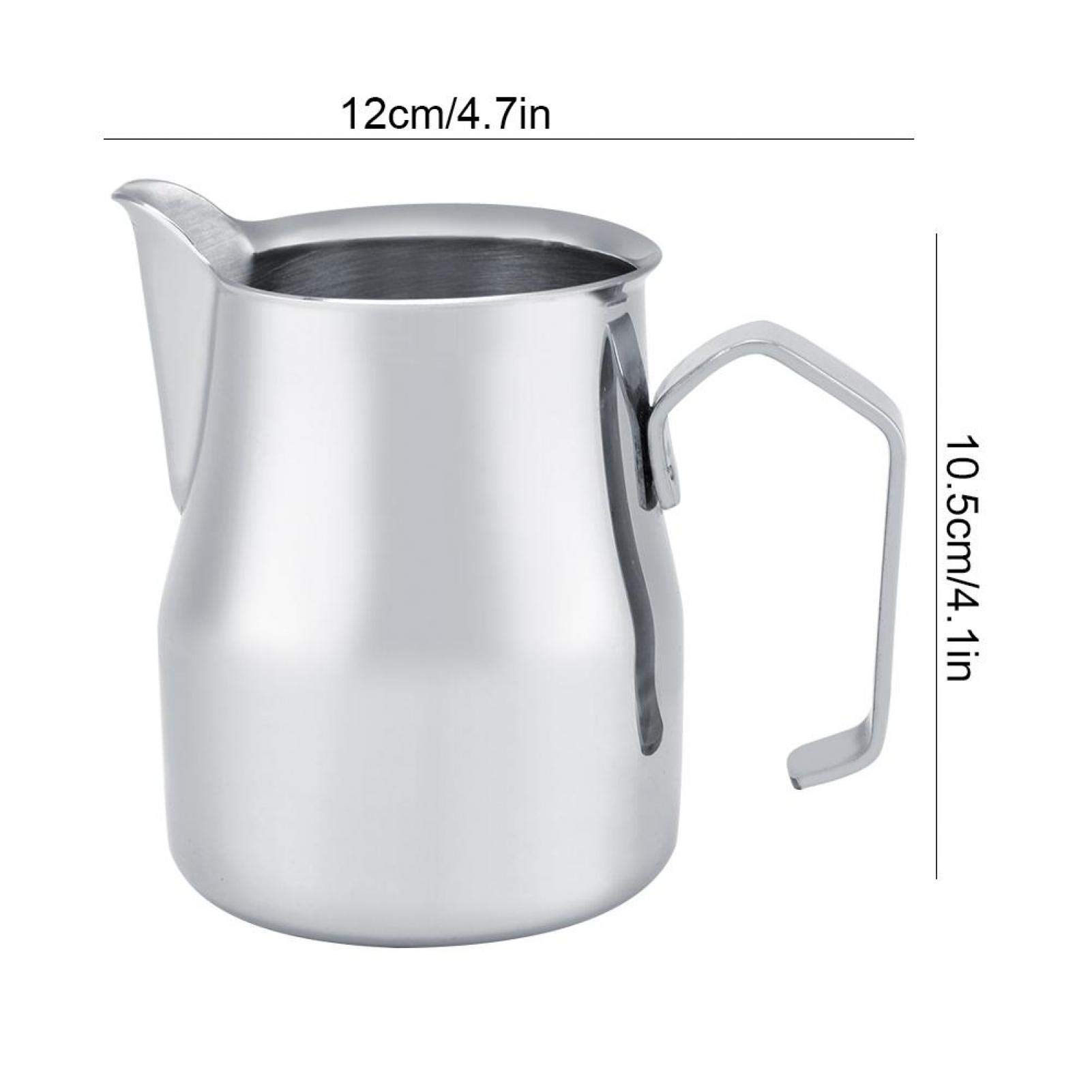 Premium Stainless Steel Coffee Milk Frothing Pitcher for Latte Art - Barista Espresso Cappuccino Frother Jug - Perfect for Home & Cafe Coffee Making