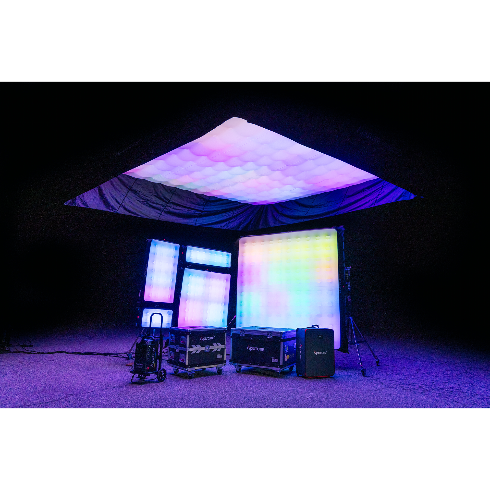 Aputure INFINIMAT Tunable Color LED Light Mat with Inflatable Airbag - 4' x 4' RGB Lighting Panel for Photography, Videography & Studio Backgrounds