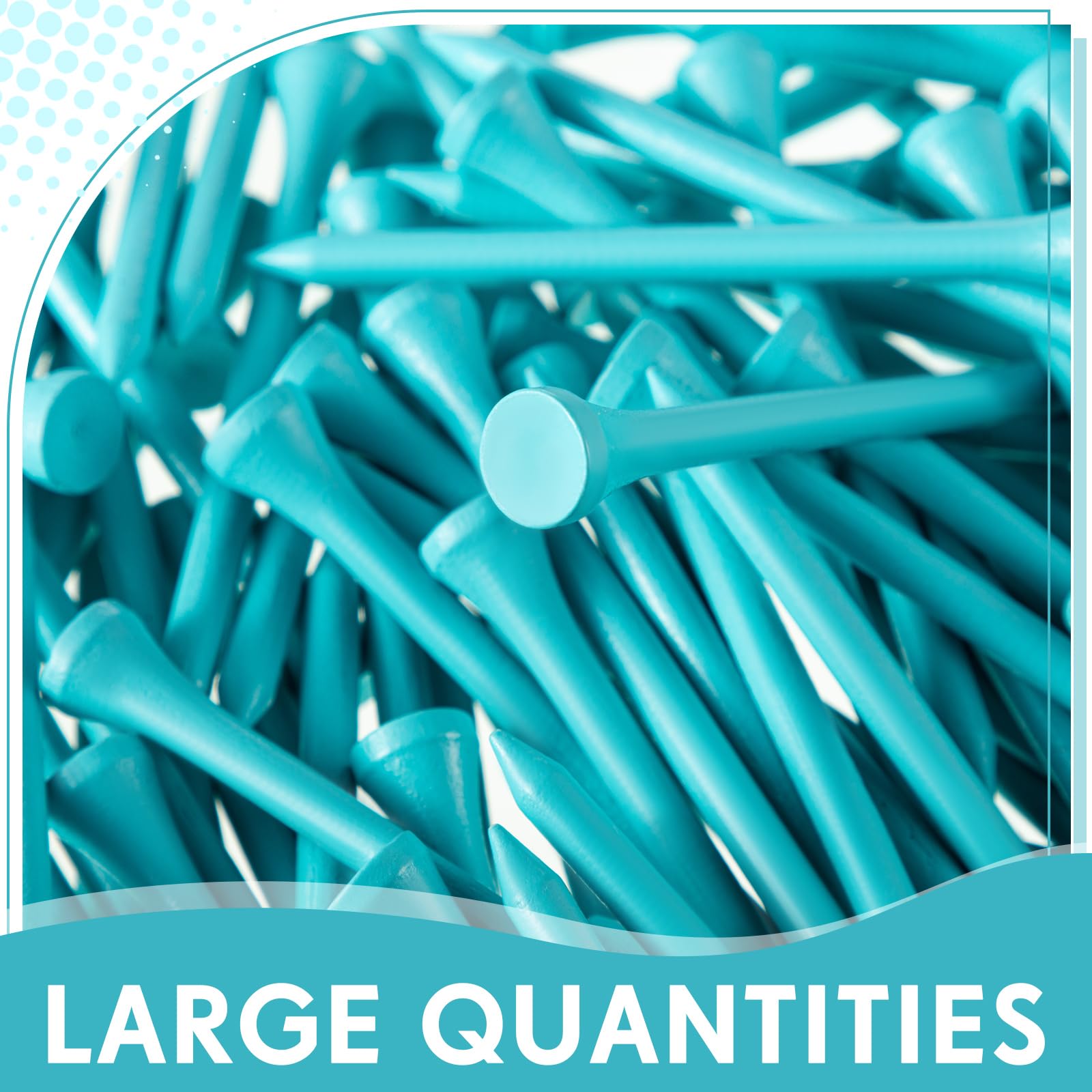 Jenaai 200 Pcs Bamboo Golf Tees - Professional Bulk Golf Tees for Women | Durable Golf Club Accessories for Driving Range & Course Play