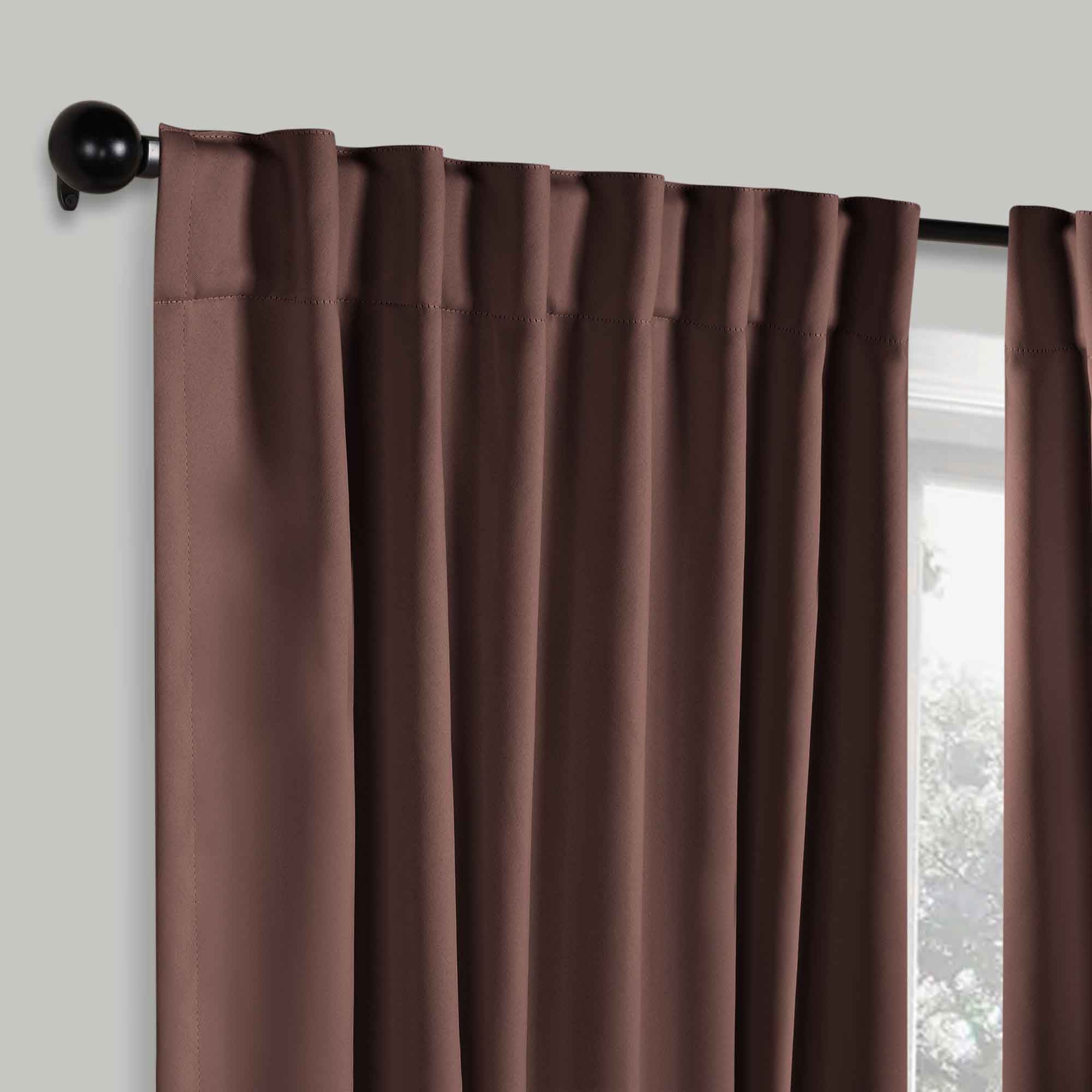 Blackout Curtains for Bedroom - Solid Room Darkening Back Tabs Window Drapes, Set of 2 Panels - Perfect for Nursery, Home Theater & Light Sleepers
