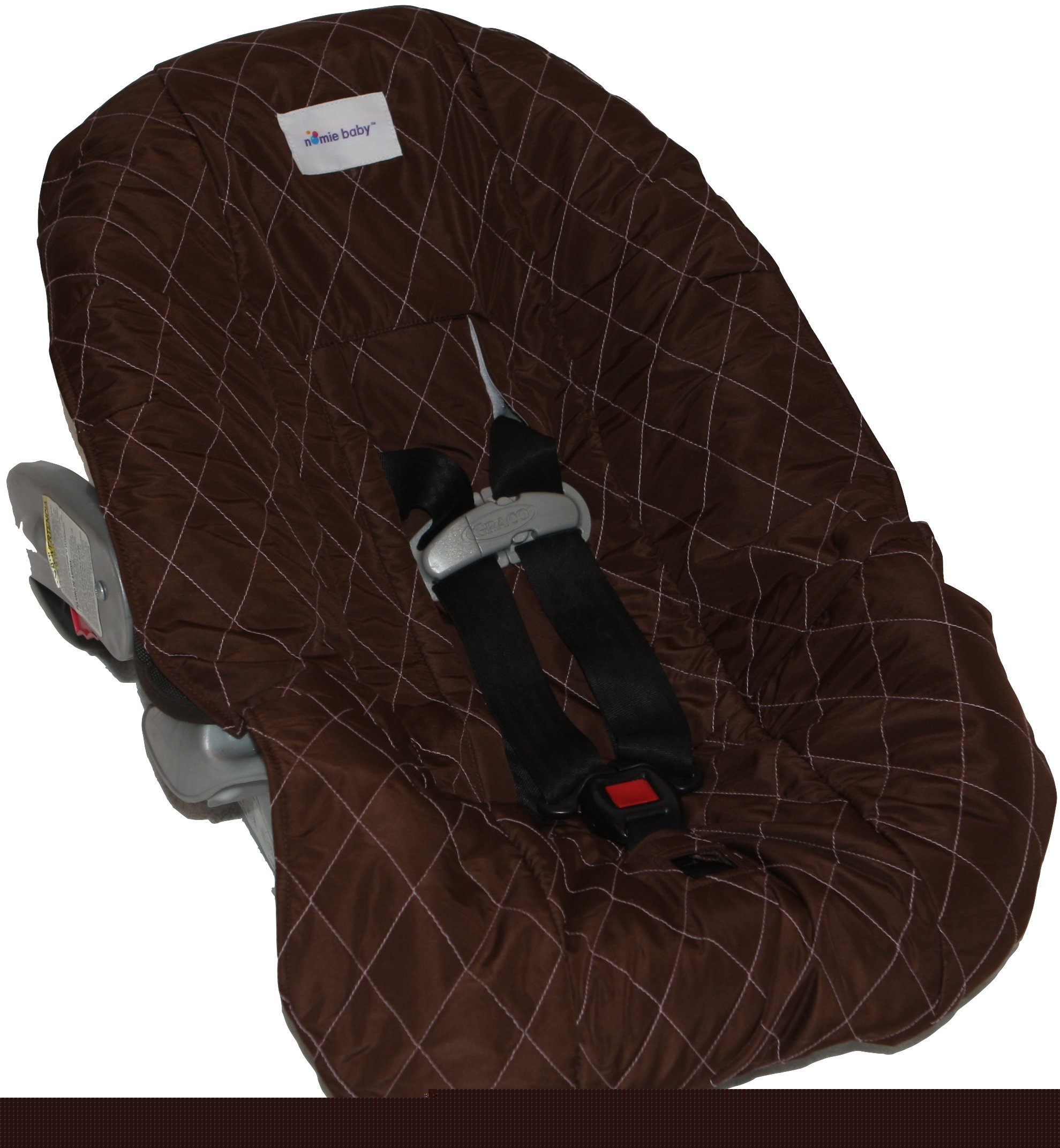 Premium Brown & Pink Infant Car Seat Cover - Soft, Breathable & Waterproof - Perfect for Baby Safety & Comfort in Cars, Strollers & Travel