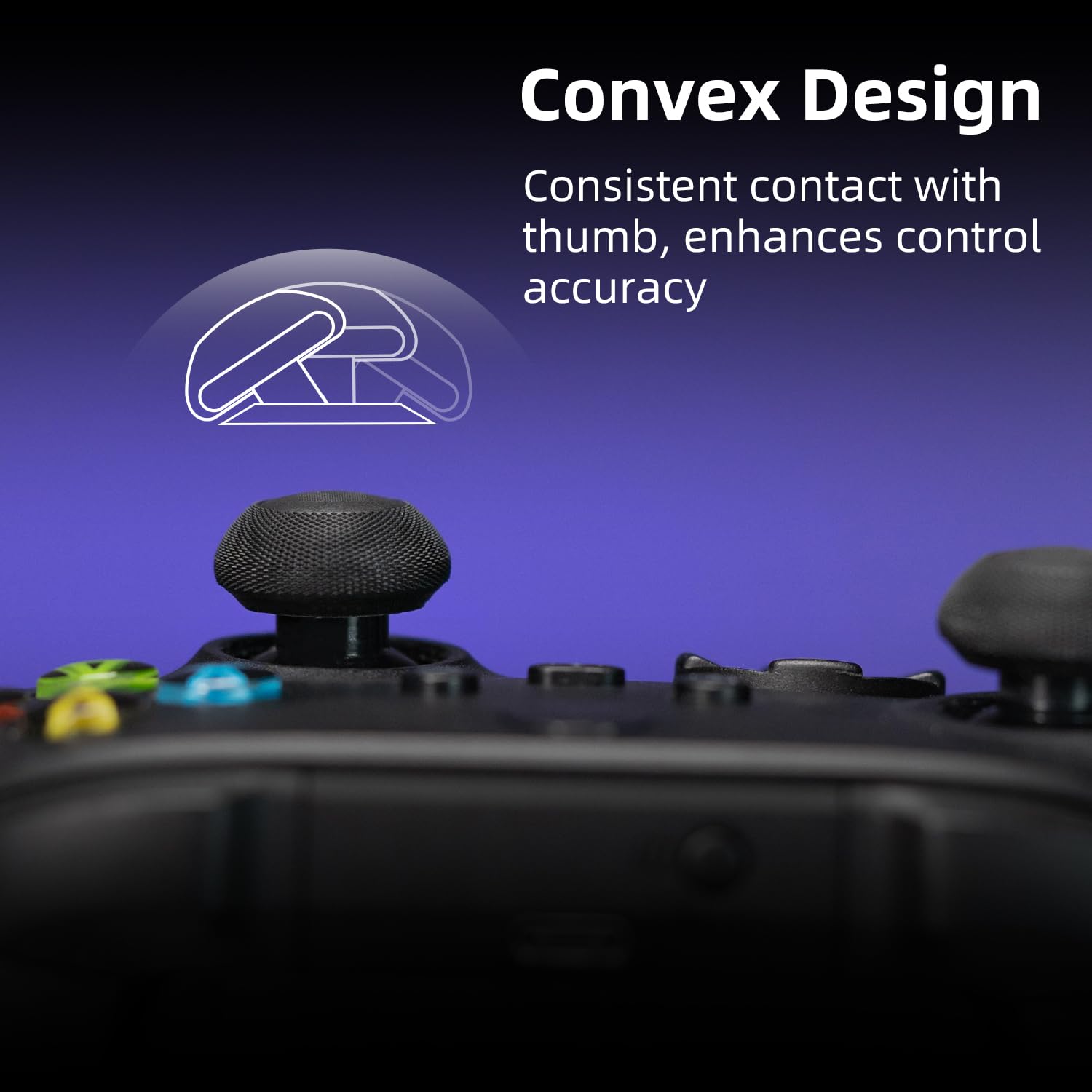 Skull & Co. Convex Thumb Grips Set for Xbox Series X|S & Xbox One Controller - 2 Pairs (4pcs) Galactic Purple, Enhanced Grip & Precision for Gaming - Perfect for FPS, Racing & Action Games