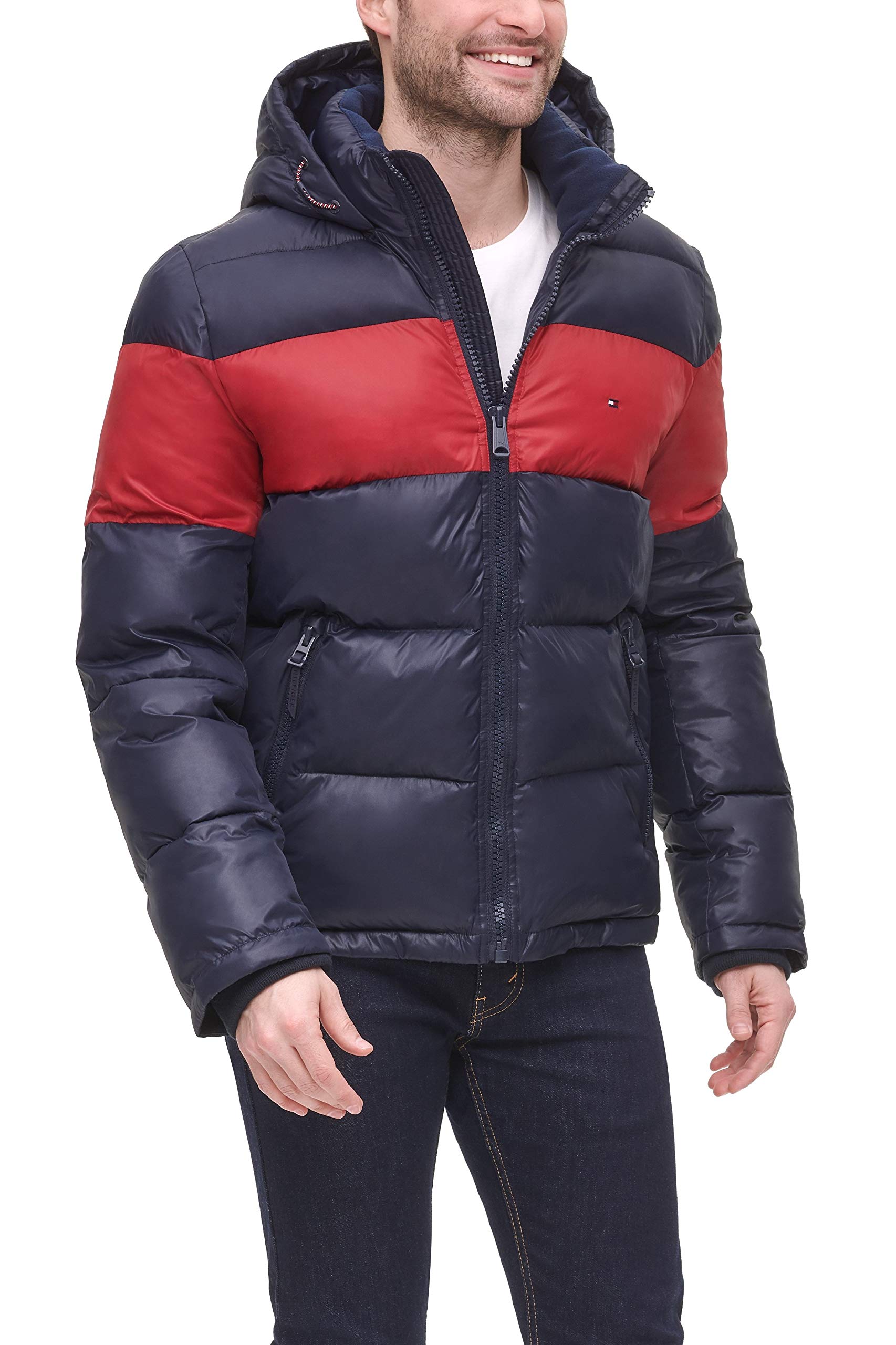 Tommy Hilfiger Men's Hooded Puffer Jacket - Lightweight Winter Coat for Cold Weather | Standard & Big & Tall Sizes | Perfect for Outdoor Activities, Commuting & Casual Wear