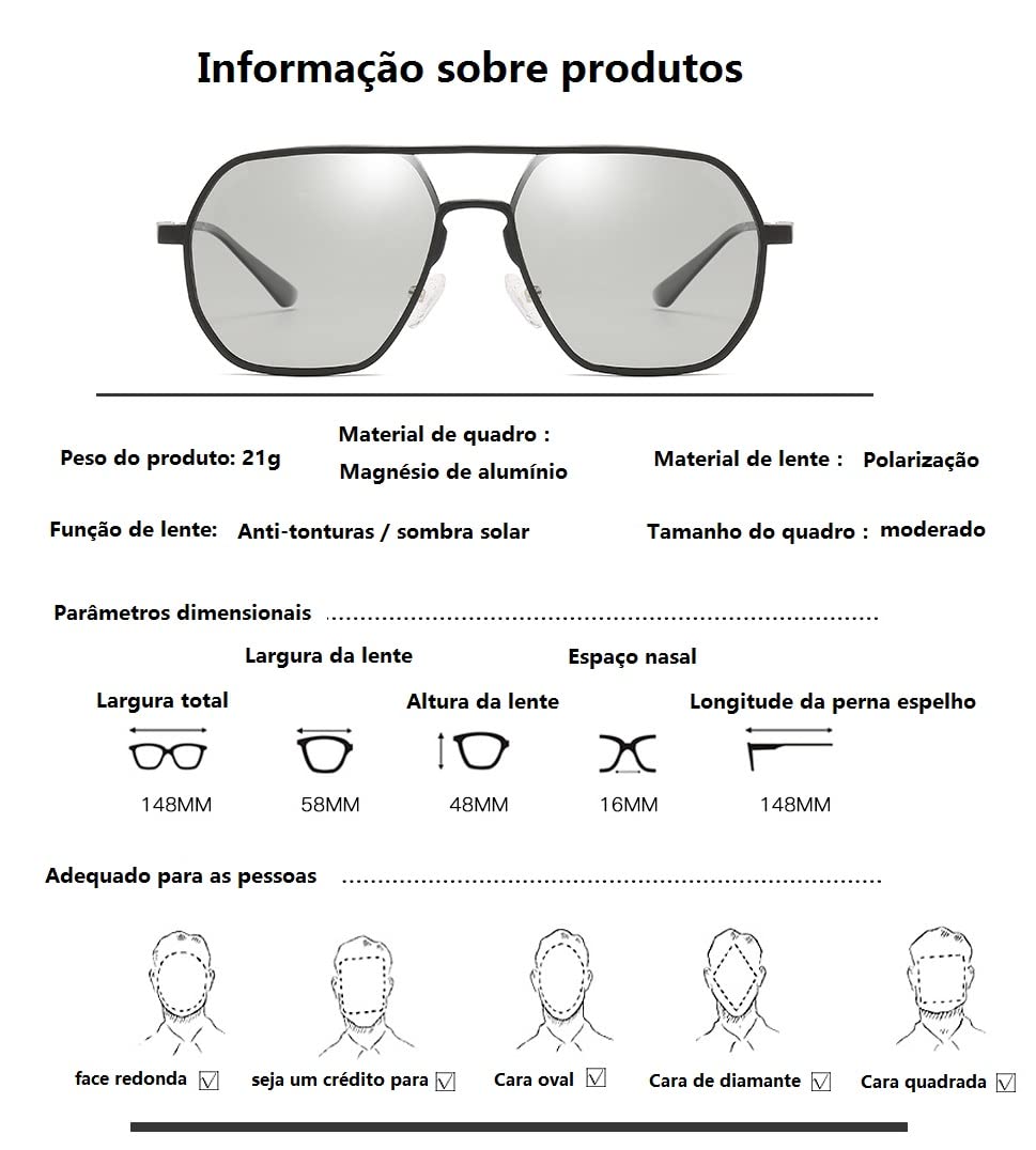 Men's Polarized Sunglasses - UV Protection & Anti-Blue Light for Driving & Outdoor