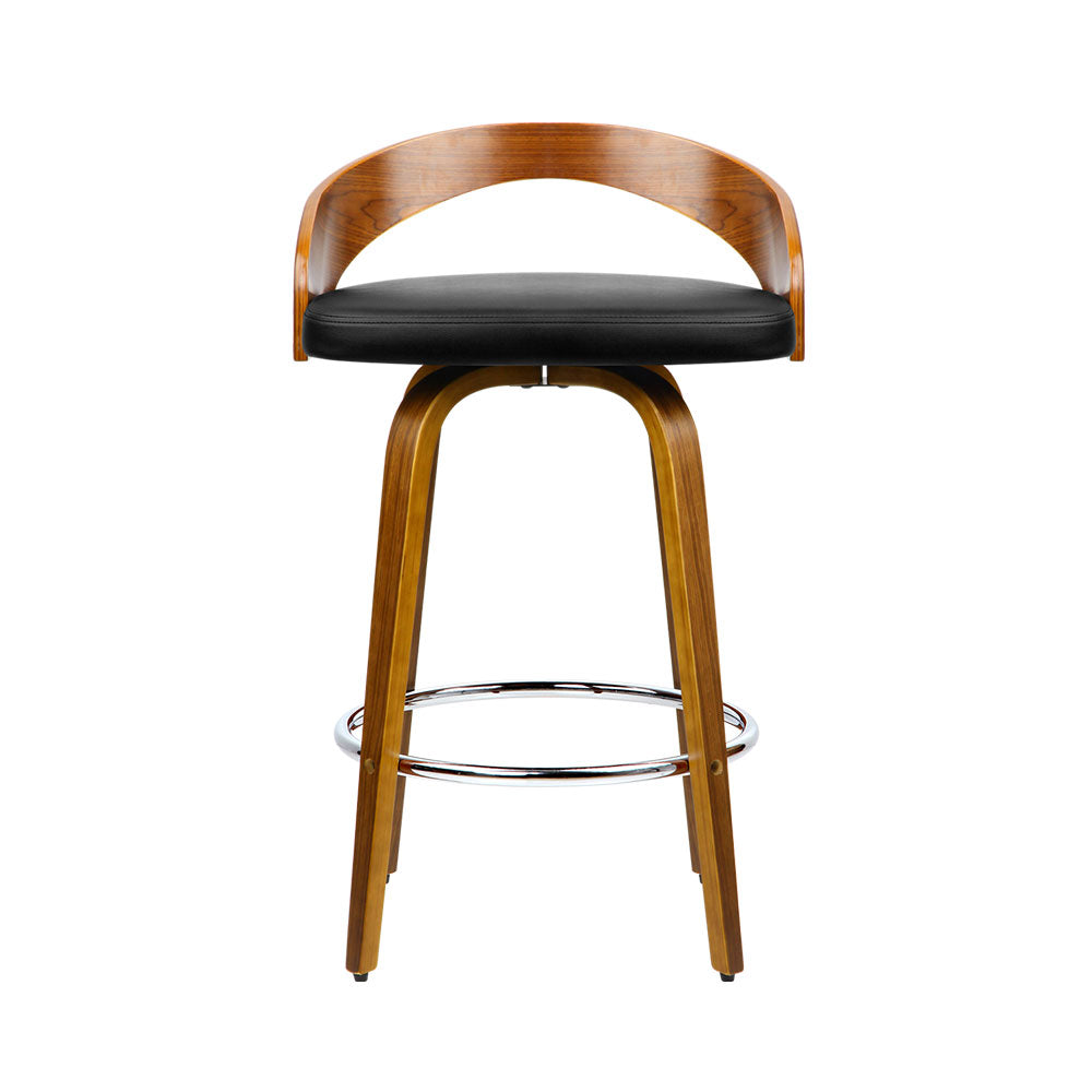 2 Pack Swivel Bar Stools with Curved Backrest - Adjustable Height Counter Stools for Kitchen Island, Breakfast Bar & Home Decor