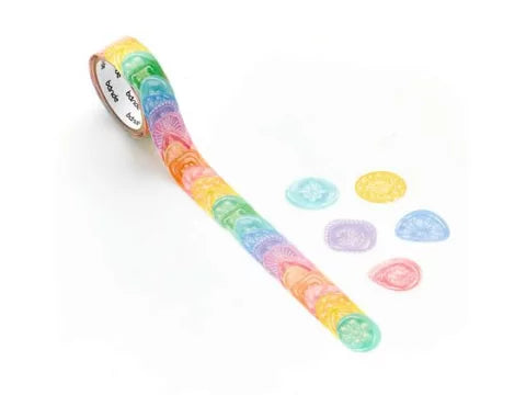 Colorful Candy Drops Washi Tape Roll Stickers for Scrapbooking, Journaling, and DIY Crafts - Perfect for Bullet Journals, Planners, and Gift Wrapping