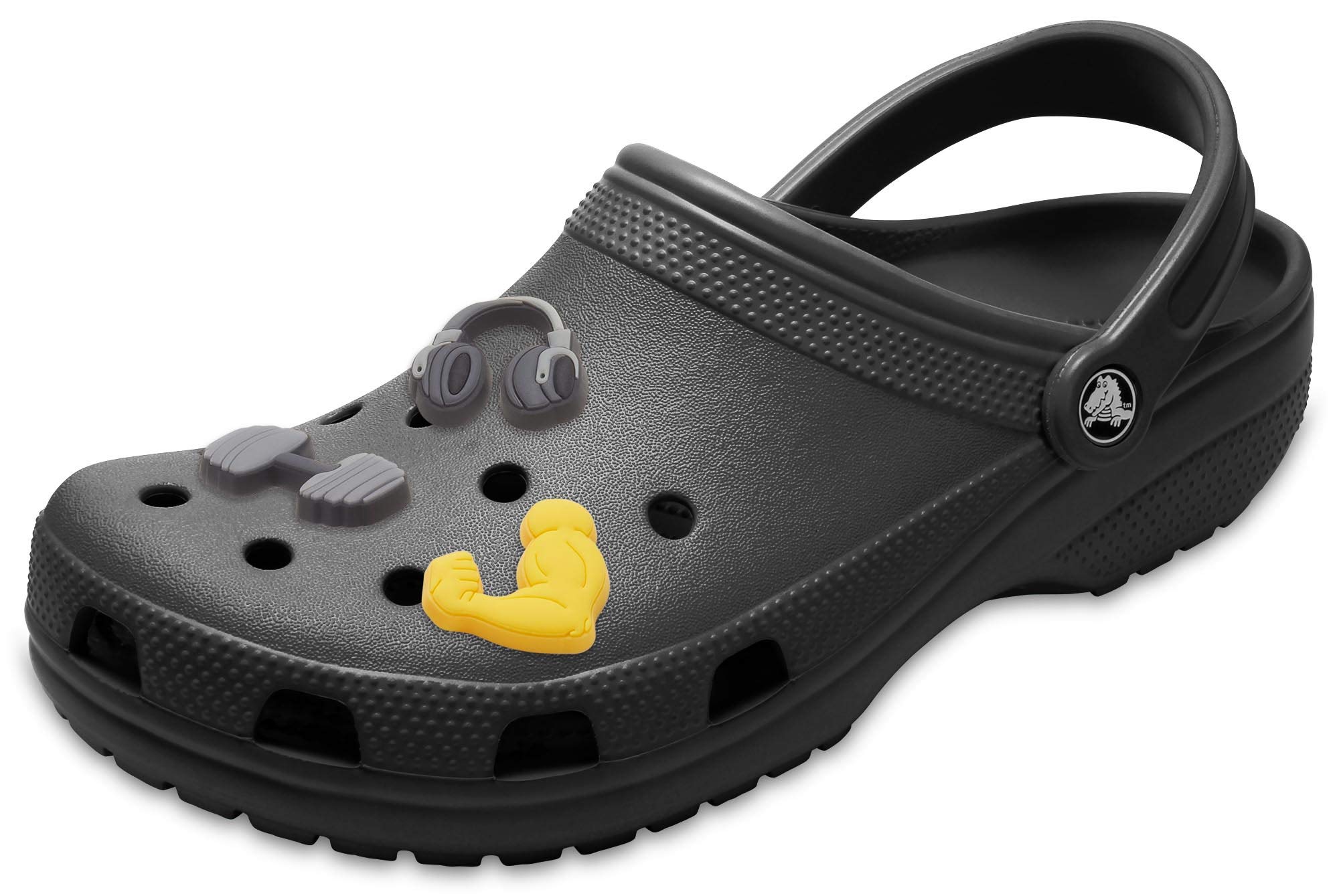 Crocs Classic Clog for Men & Women with 3-Pack Jibbitz Charms - Comfortable Slip-On Shoes for Casual Wear, Gardening, and Outdoor Activities