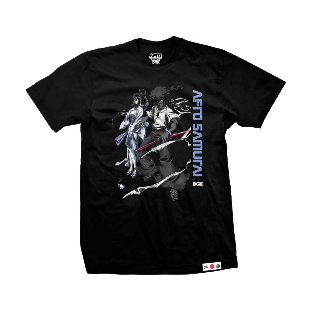 DGK x Afro Samurai Okiku Graphic T-Shirt - Black | Anime Streetwear Tee for Men | Perfect for Casual Wear, Cosplay & Anime Conventions