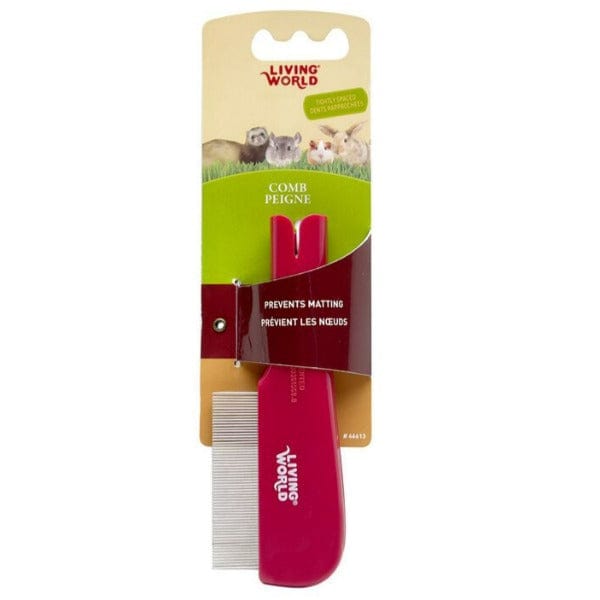 Living World Small Animal Comb - Gentle Grooming Brush for Rabbits, Guinea Pigs & Hamsters - Perfect for Detangling Fur & Removing Loose Hair - Ideal for Daily Pet Care & Bonding Time