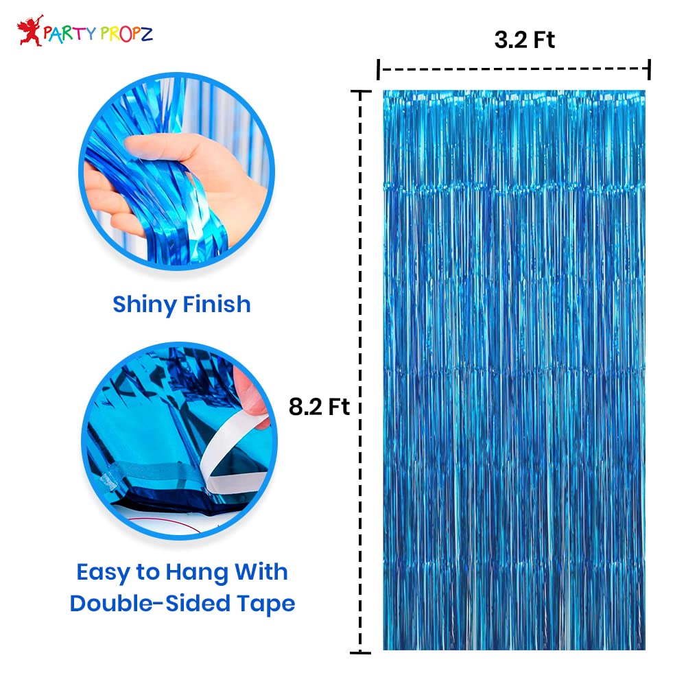 41 Pcs Boys Birthday Party Decorations Kit - Golden Foil Banner, Blue Foil Curtain, Star Balloons for Kids Birthday Celebration | Perfect for Indoor Party, Baby Shower & Birthday Backdrop