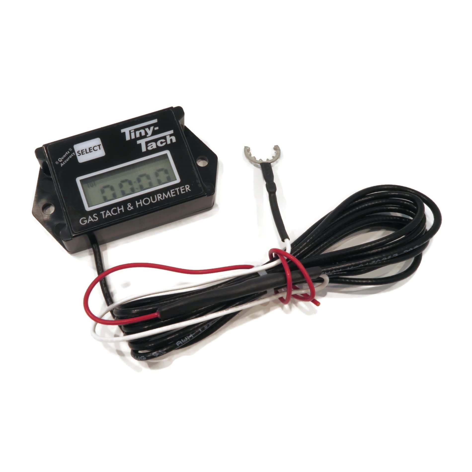 Tiny Tach TT2A Digital Hour Meter & Tachometer - Adjustable Resettable Job Timer for Small Engines - Perfect for Lawn Mowers, Generators & Power Equipment Maintenance