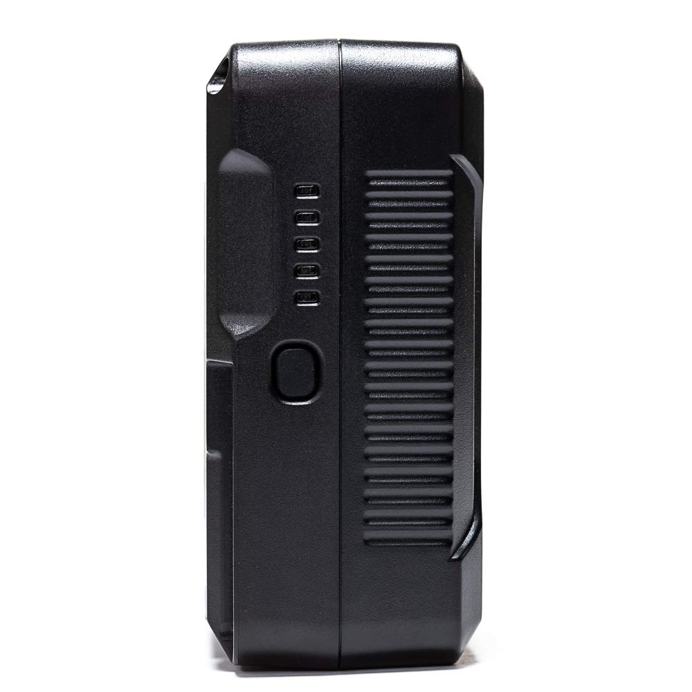 IndiPRO Micro-Series 150Wh 14.8V V-Mount Lithium-Ion Battery for RED Cameras - 12A Continuous Power, D-Tap & USB Output, 5-LED Indicator - Perfect for Film Production, Photography & On-Location Shooting