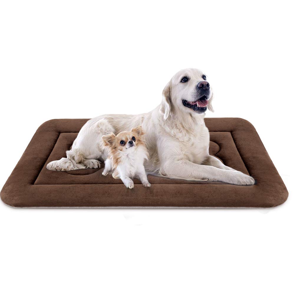 JoicyCo Extra Large Dog Bed Crate Mat 48 Inch - Non-Slip Washable Soft Kennel Pad for Large Dogs - Perfect for Crates, Floors & Pet Travel
